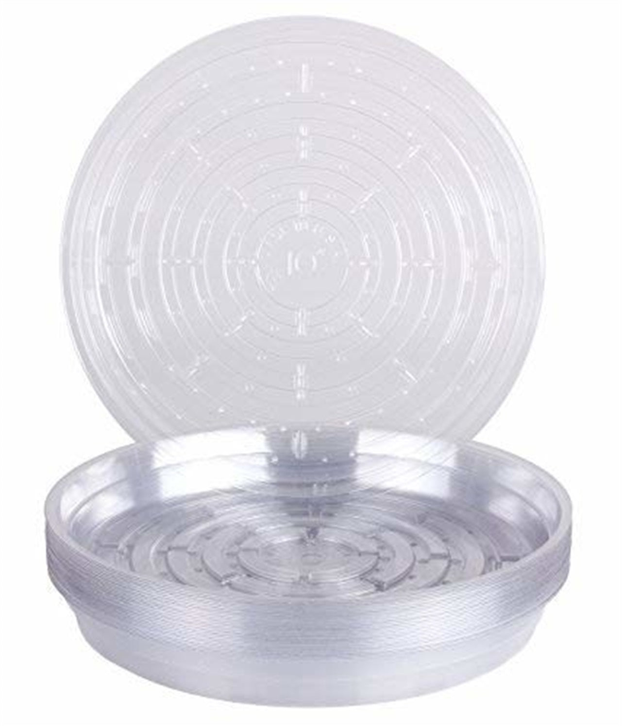 Curtis Wagner Round Clear Vinyl Plant Saucer - 10 Pack