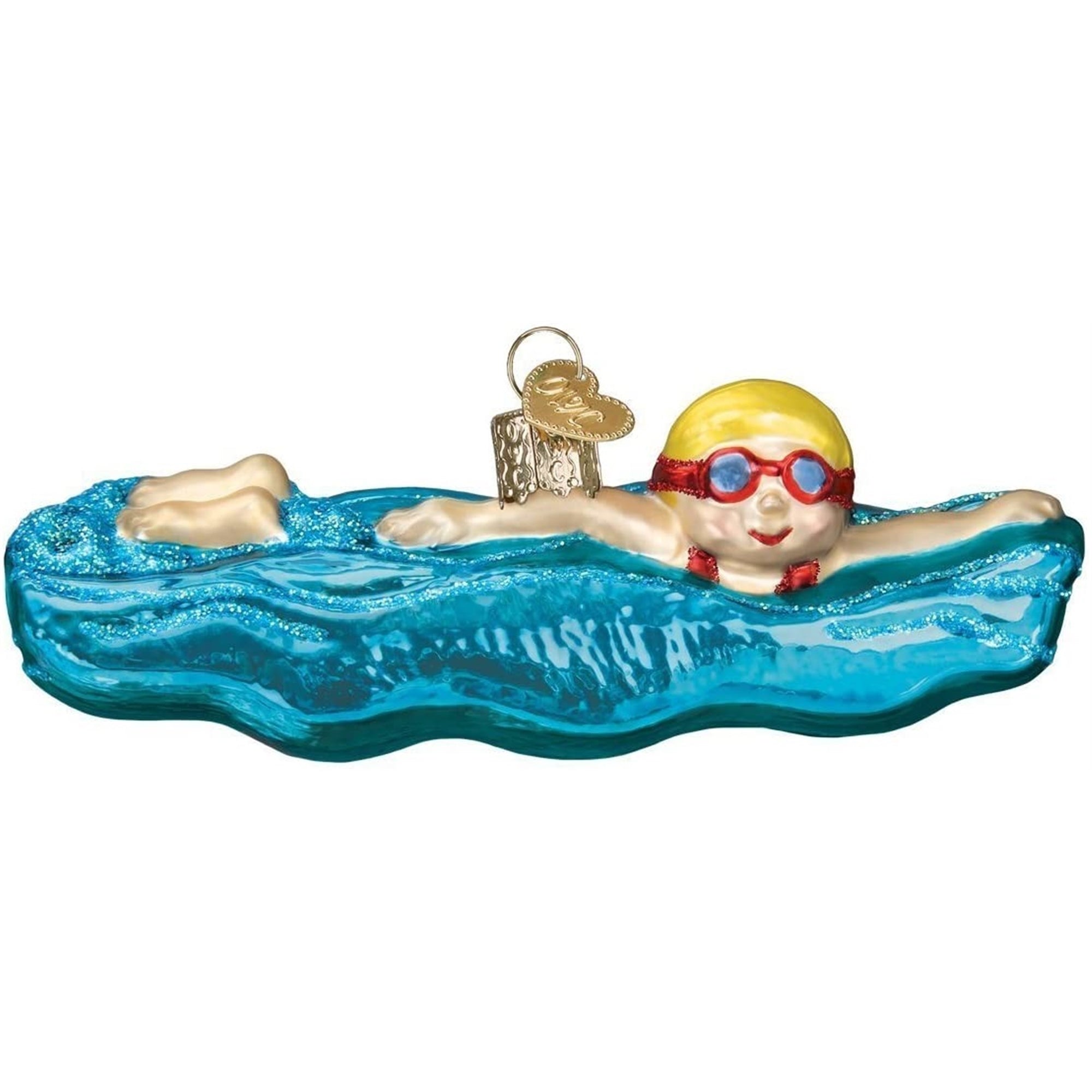 Old World Christmas Glass Blown Swimming Ornament