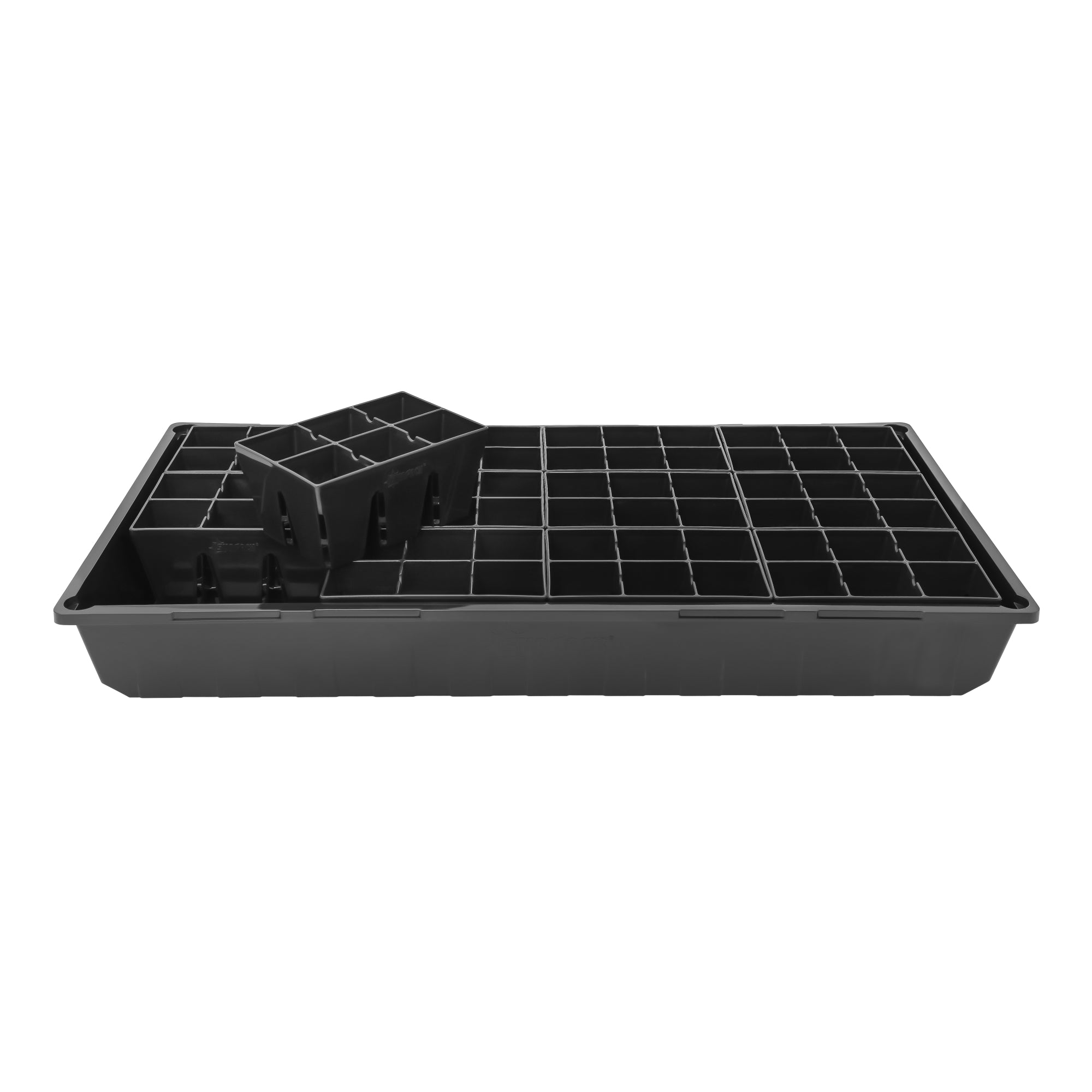 Sunpack 5"x3.25" 6-Cell Mega Square Insert, for Greenhouses and Indoor Seed Starting, Black