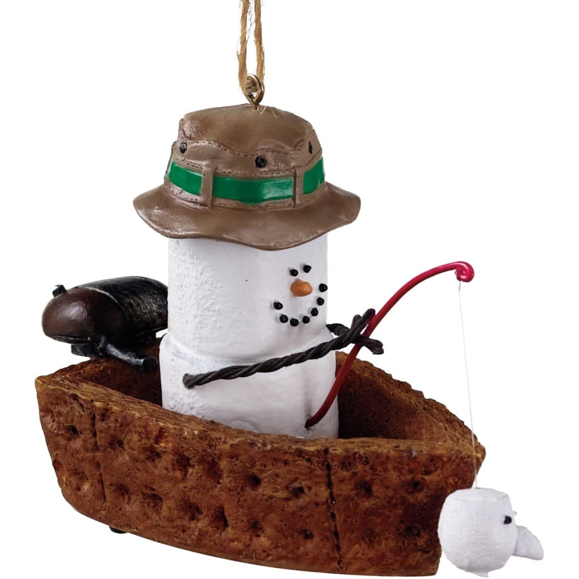 Ganz S'mores in Fishing Boat Resin Christmas Ornament