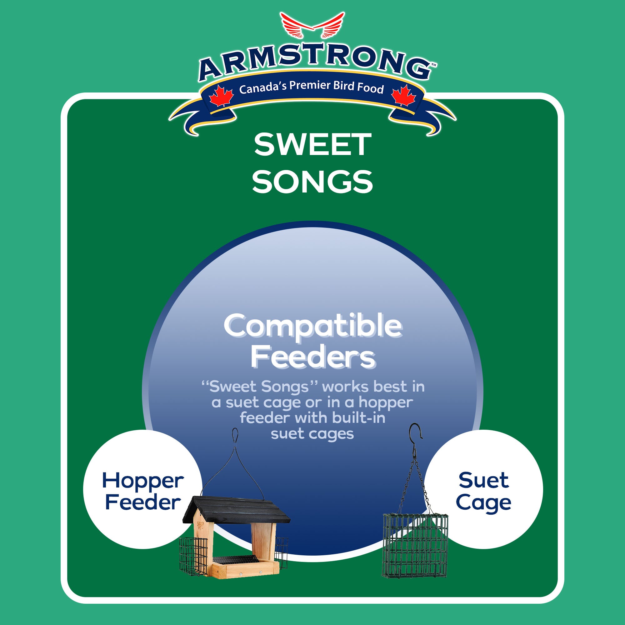 Armstrong Wild Bird Food Royal Jubilee Sweet Songs Suet Cake for Songbirds, 10.6oz (Pack of 3)