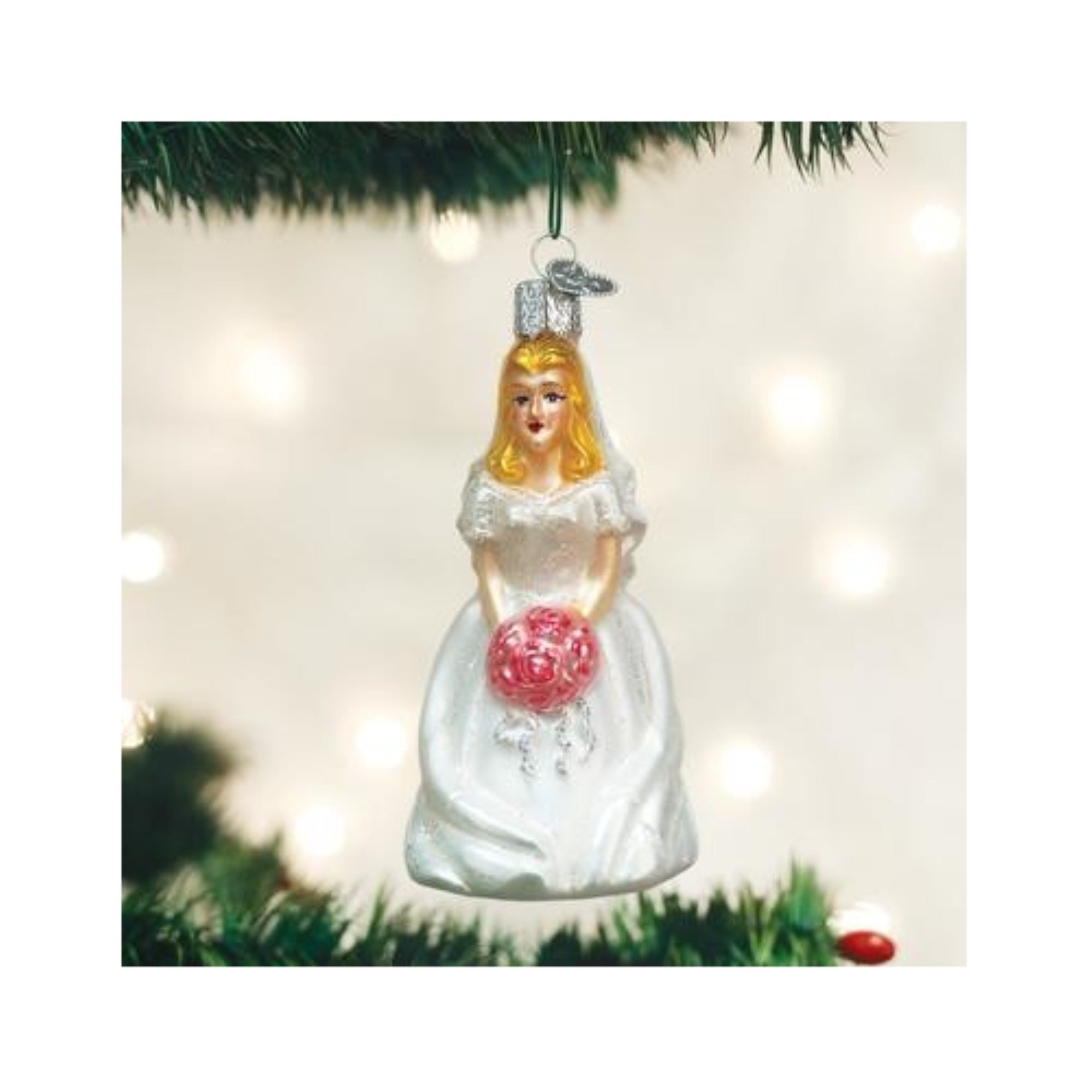 Old World Christmas Blown Glass Christmas Ornament, Blonde Bride