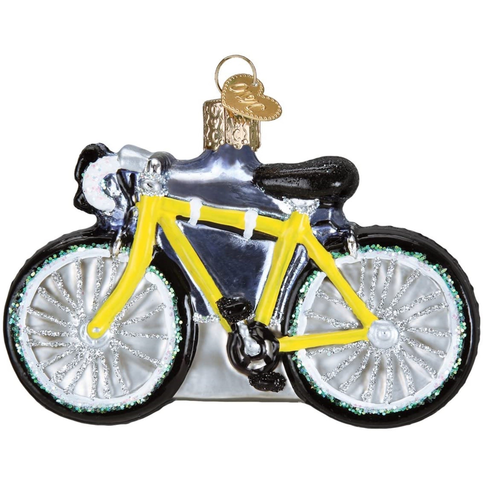 Old World Christmas Glass Blown Tree Ornament, Road Bike