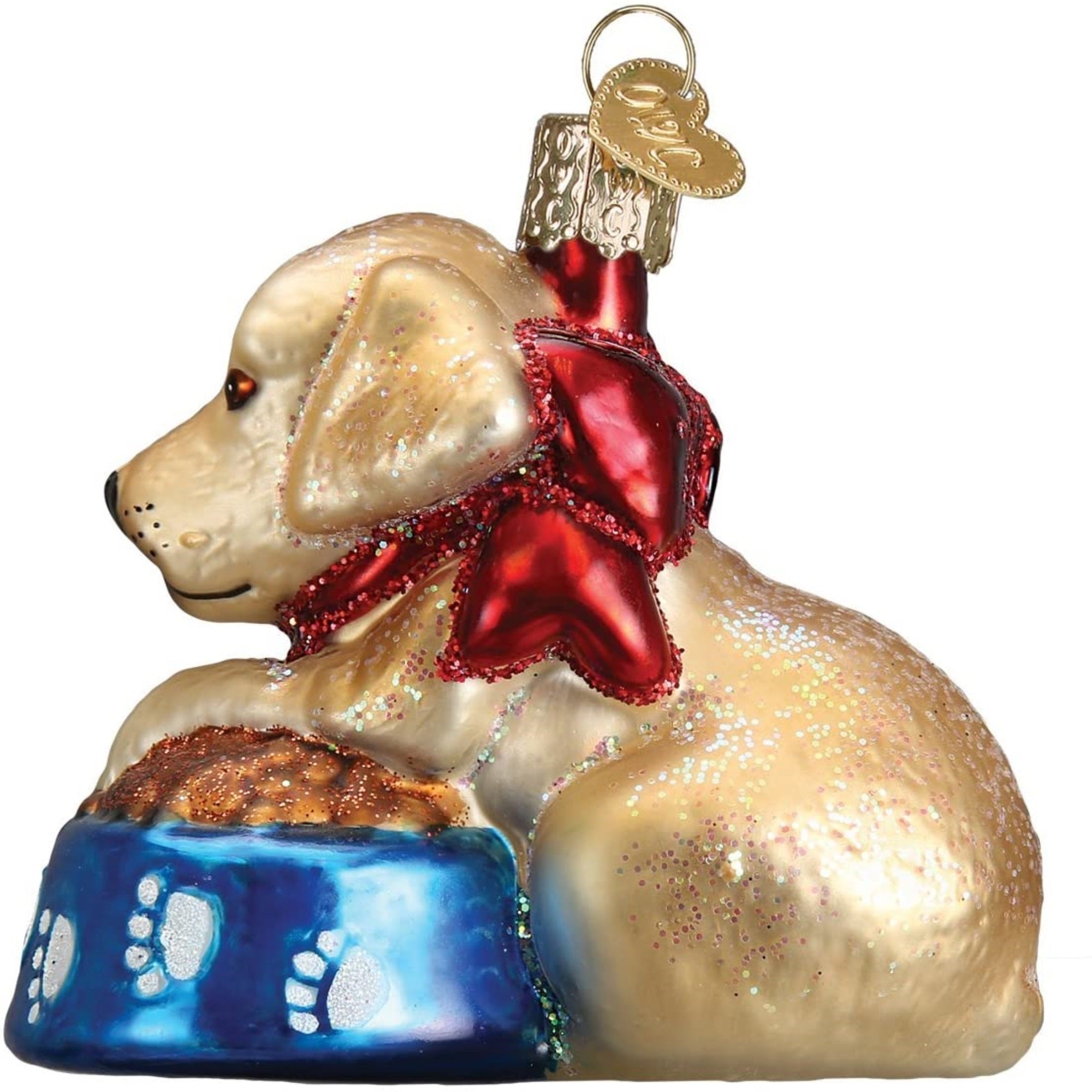 Old World Christmas Glass Blown Ornament Labrador Pup