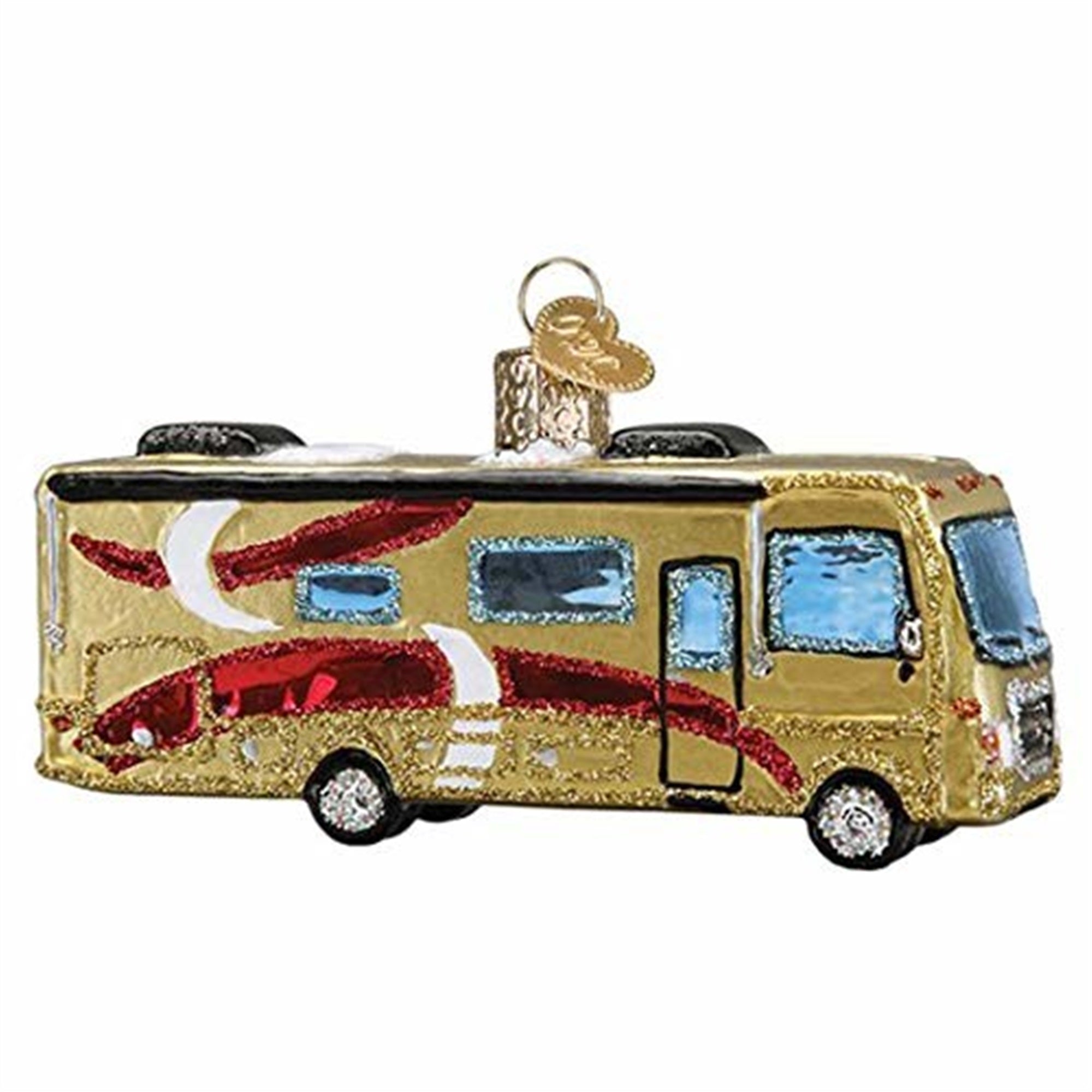 Old World Christmas Glass Blown Class A Motorhome Ornament