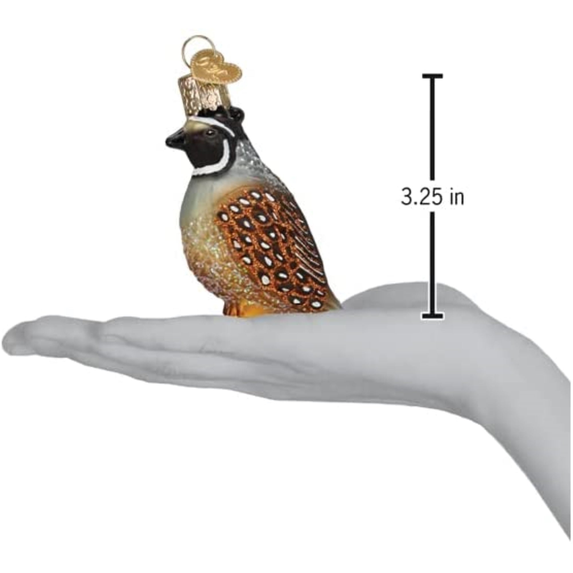 Old World Christmas Quail Glass Blown Ornament for Christmas Tree