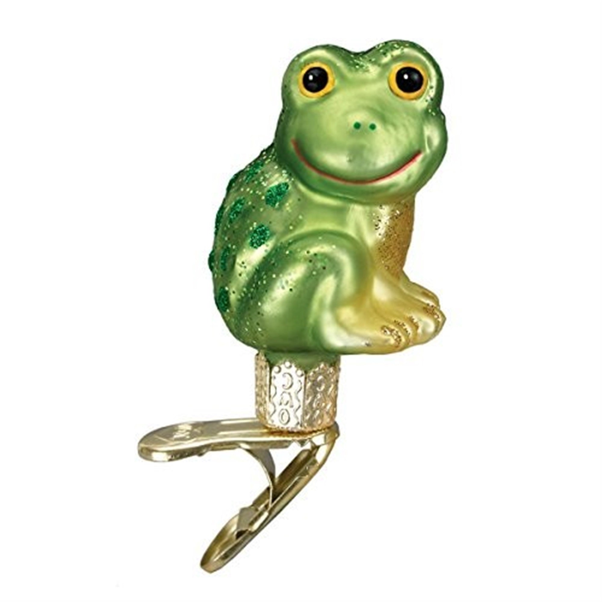 Old World Christmas Happy Froggy Glass Blown Ornament