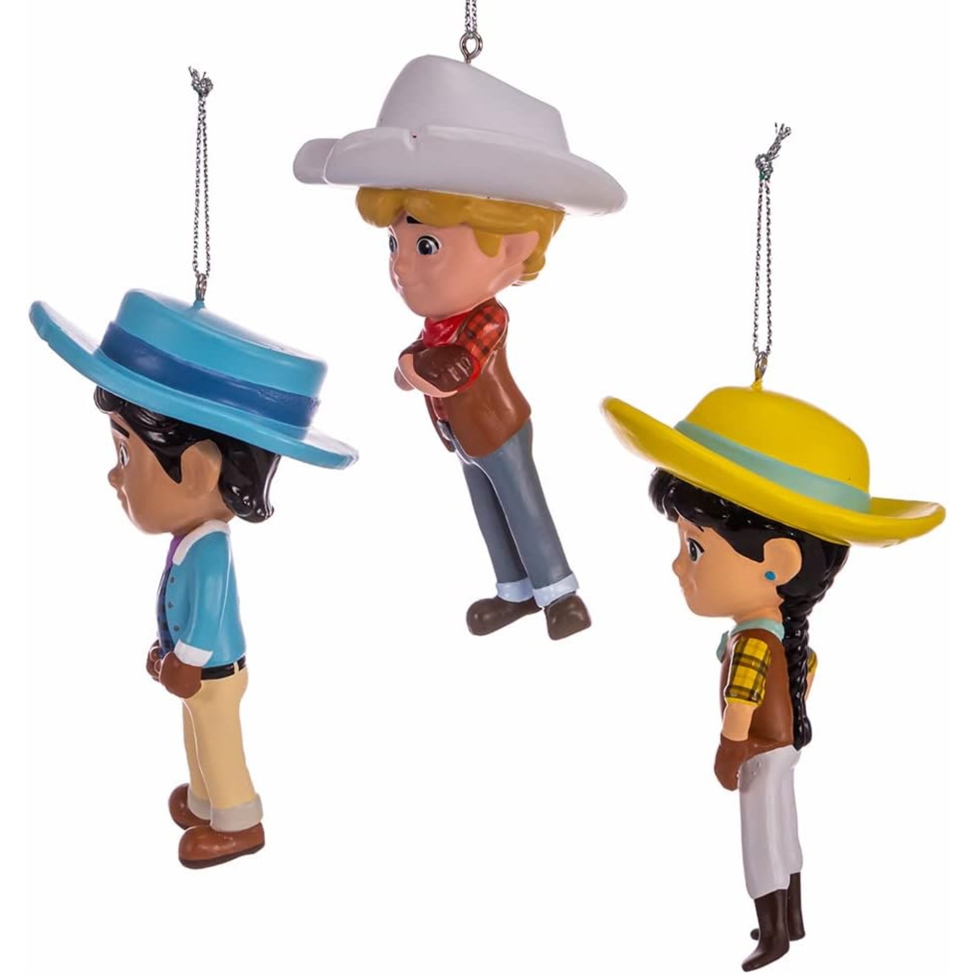 Kurt Alder Dino Ranch Kids Blow Mold Ornament Set, 3 Piece Set, 4"
