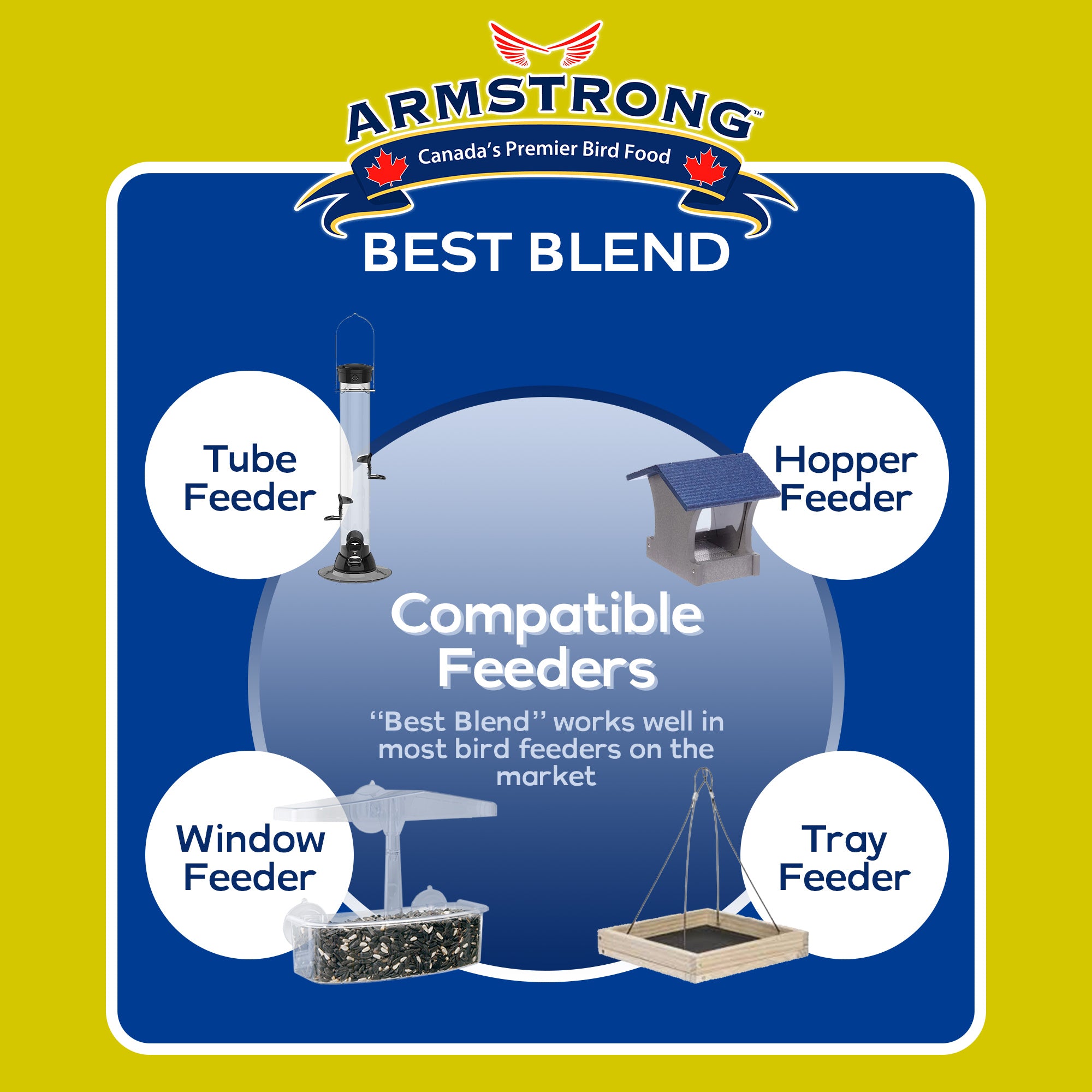 Armstrong Wild Bird Food Best Blend Bird Seed Mix, 20lbs