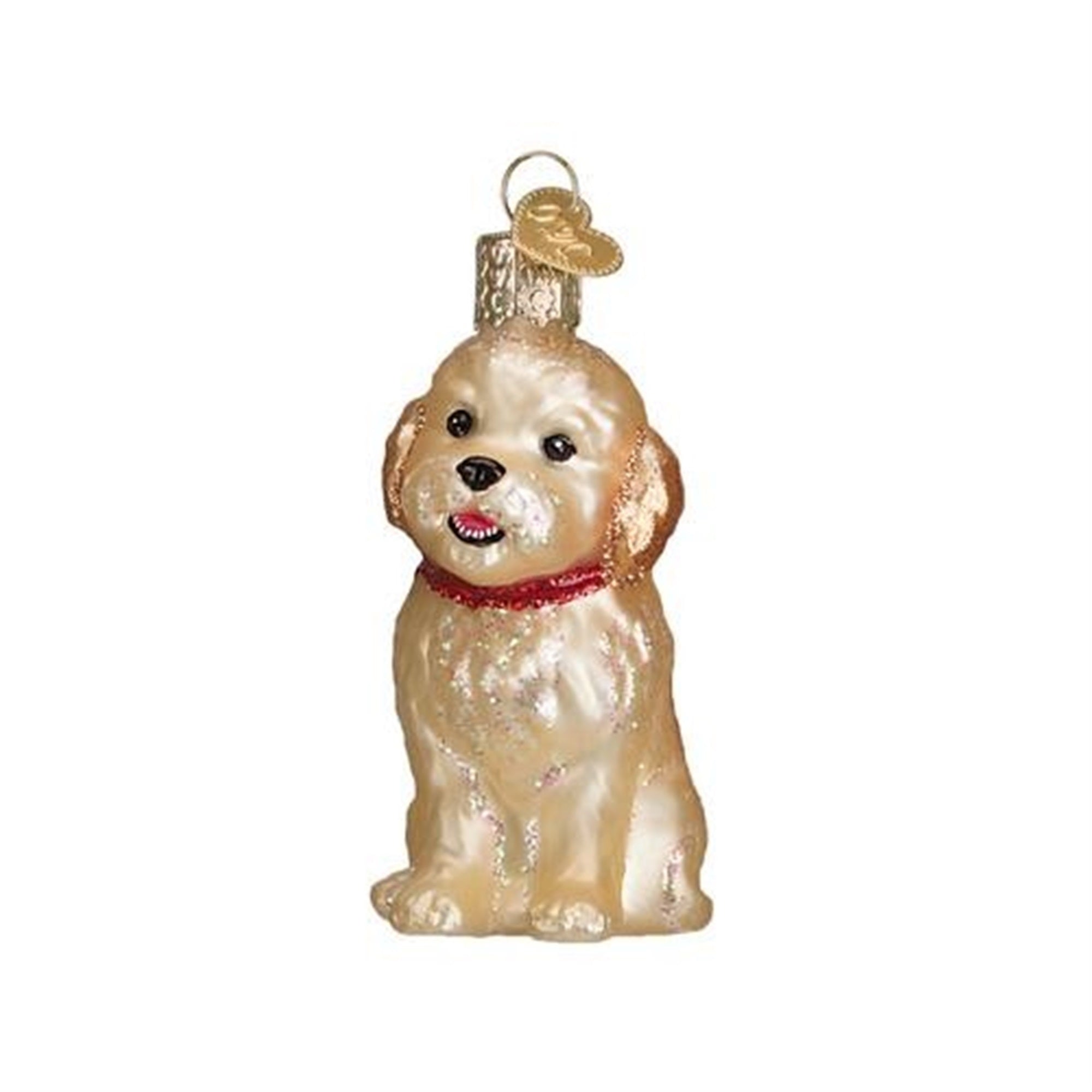 Old World Cockapoo Puppy Hanging Christmas Ornament