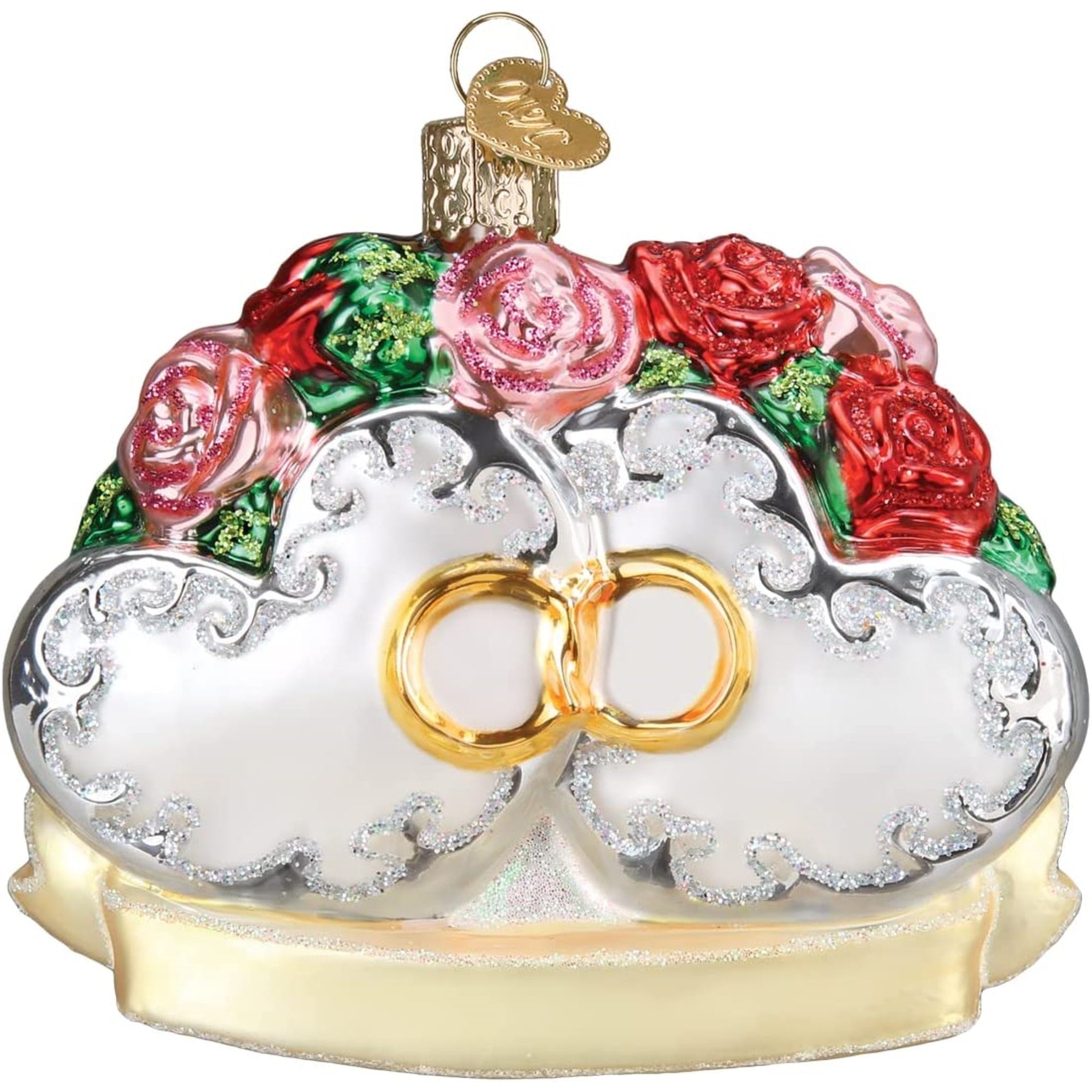 Old World Christmas Blown Glass Christmas Ornament, Couple's First Christmas