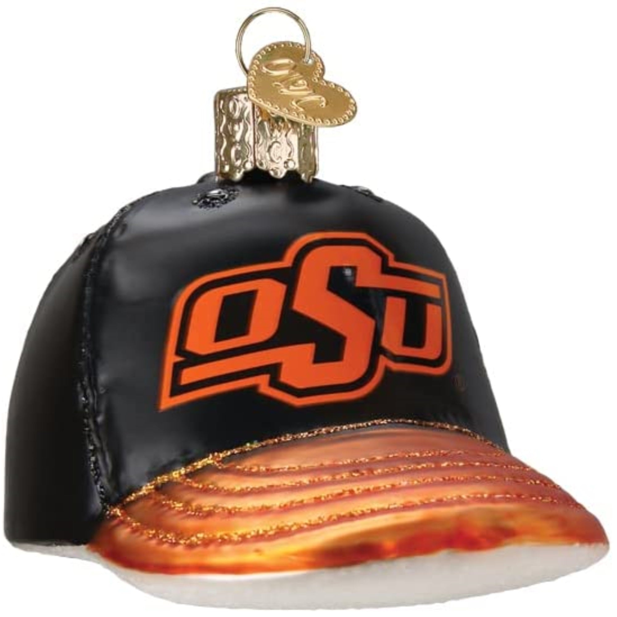 Old World Christmas Glass Blown Tree Ornament, Oklahoma State Baseball Cap