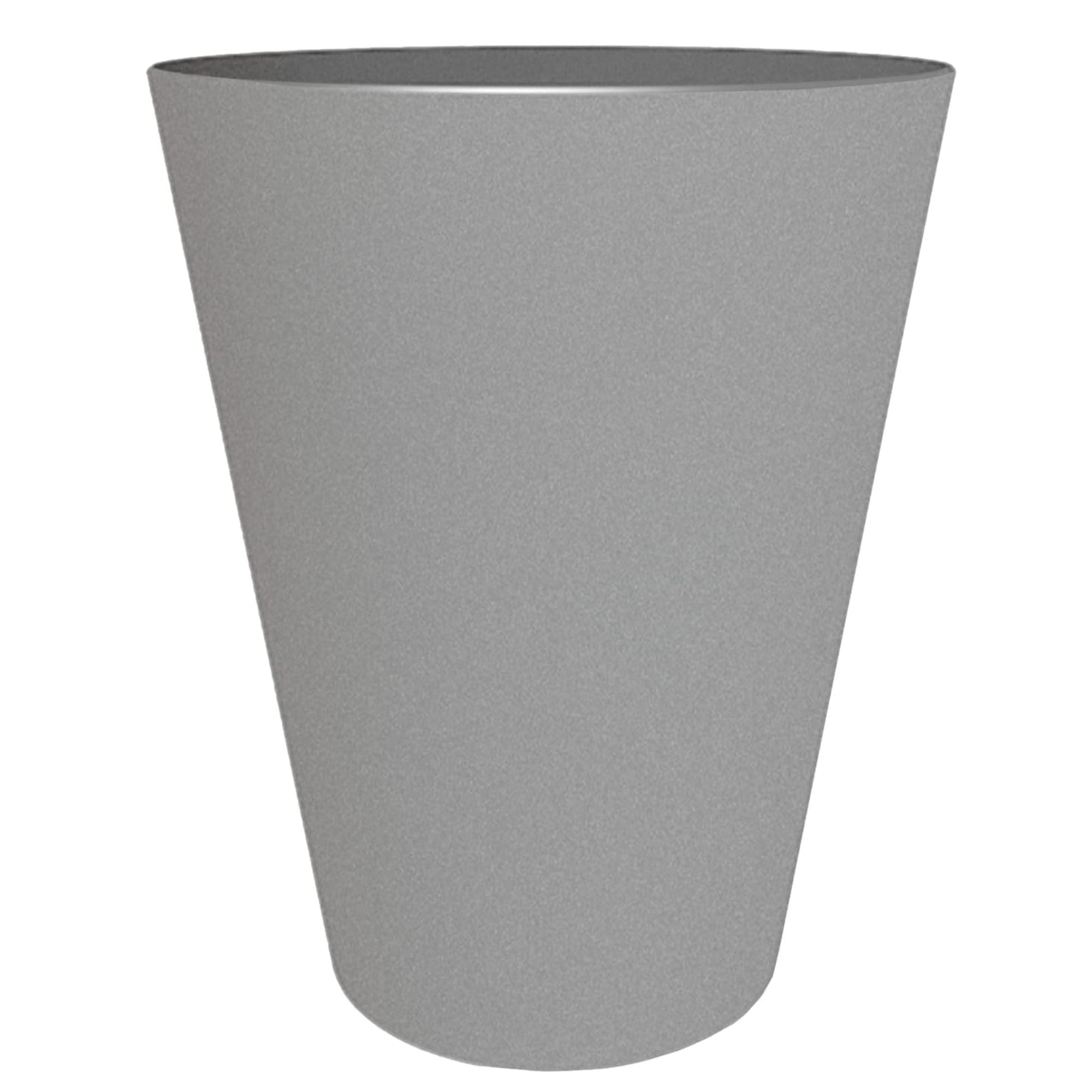 Bloem Indoor/Outdoor Tall Finley Tapered Round, 100% Recycled Plastic Pot, Cement Color, 4 Gallon Soil Capacity, 14”
