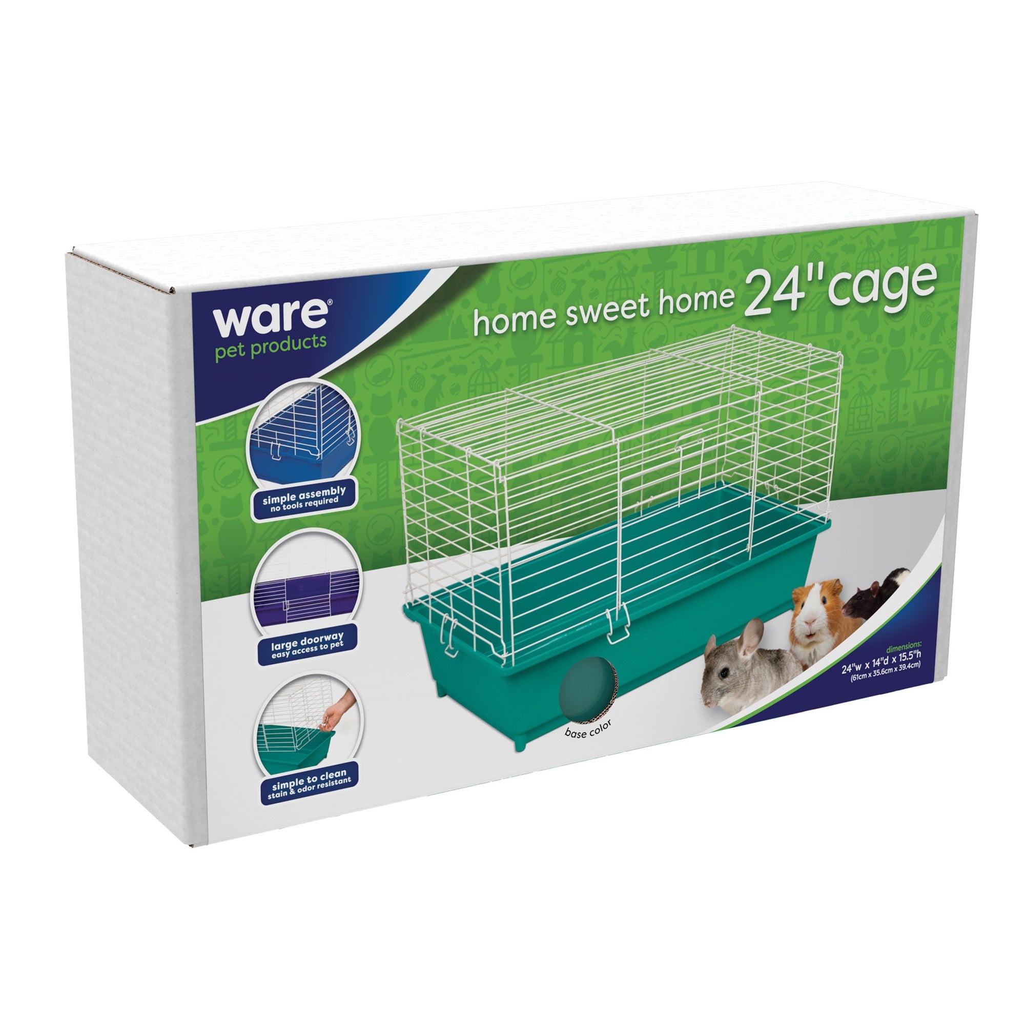 Ware Manufacturing Home Sweet Home Pet Cage, Small, 24" Assorted Colors (1 Pack)