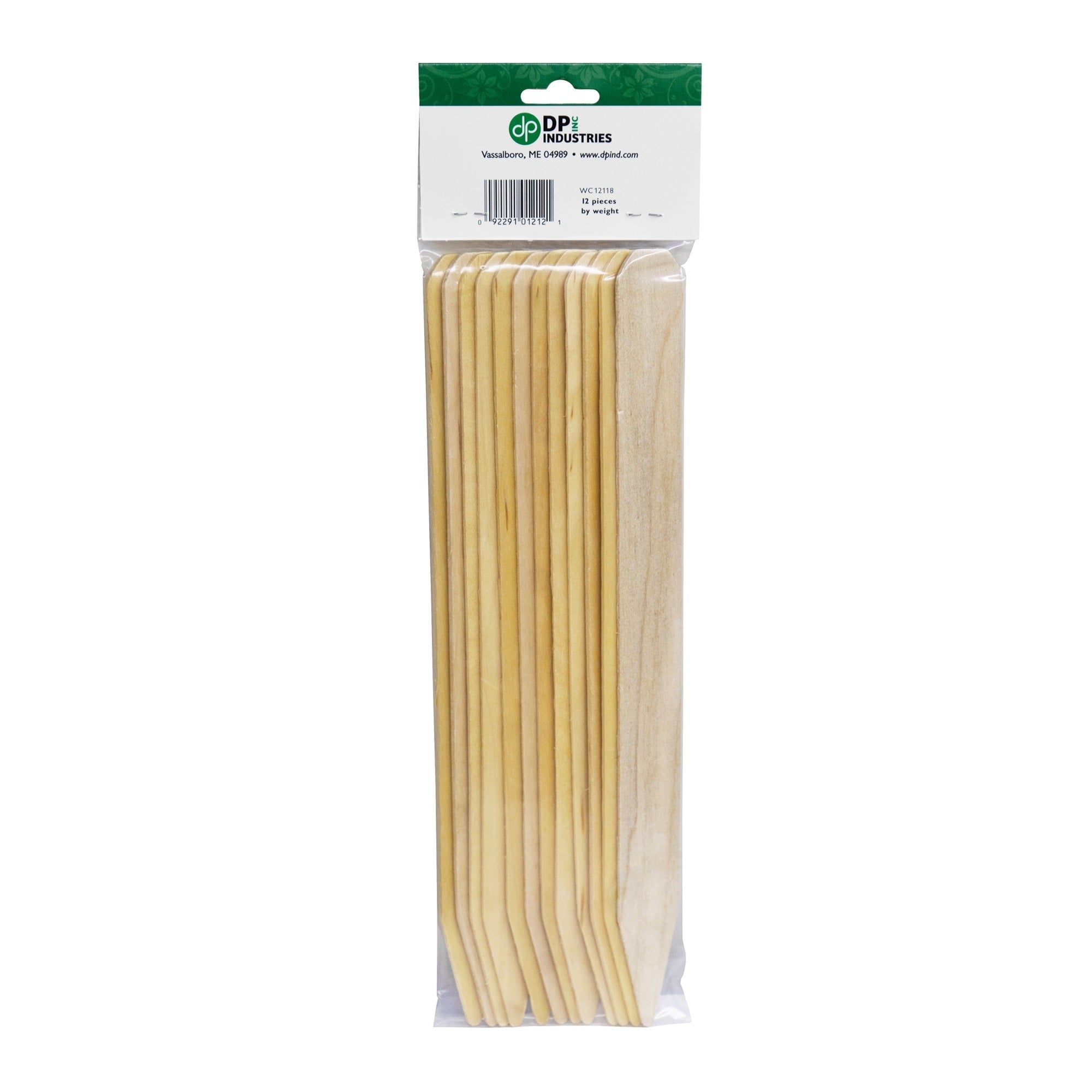 DP Industries Garden Aces Natural Wood Plant Stakes, 12" (Qty. 12 per pack)