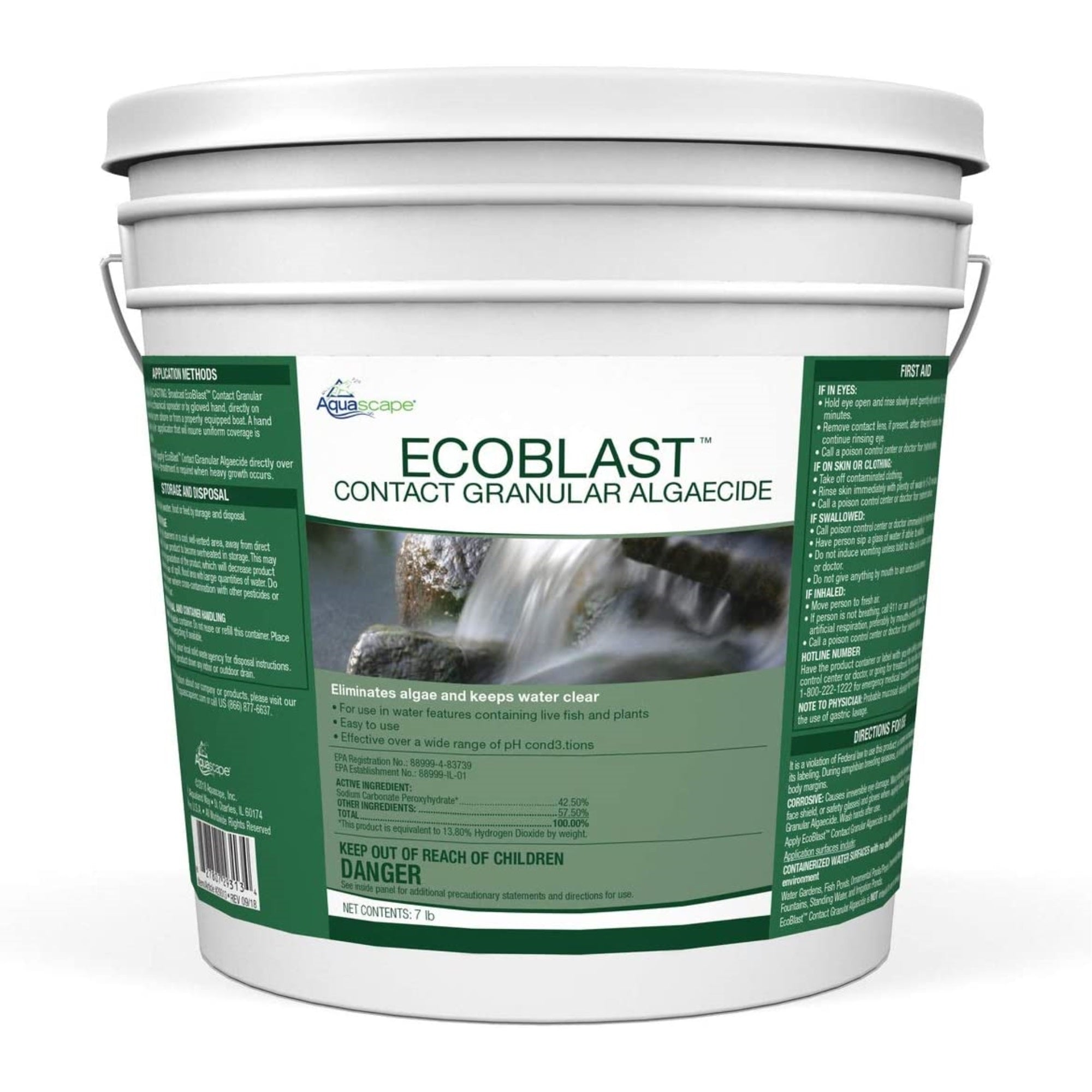 Aquascape EcoBlast Granular Algaecide for Pond, Waterfall, and Stream Features, 7LB