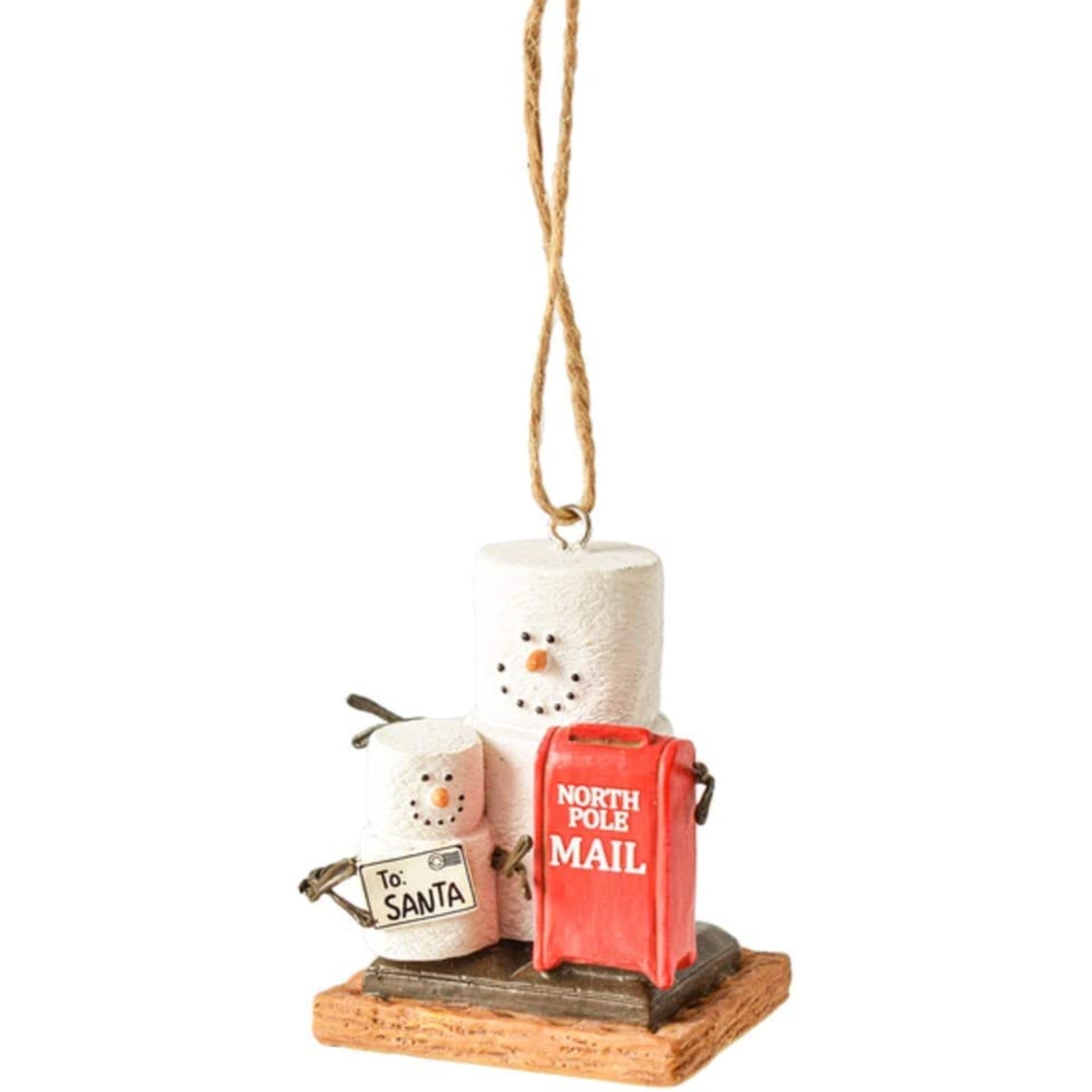 Ganz Smores Letter To Santa Snowman Plastic Holiday Christmas Ornament