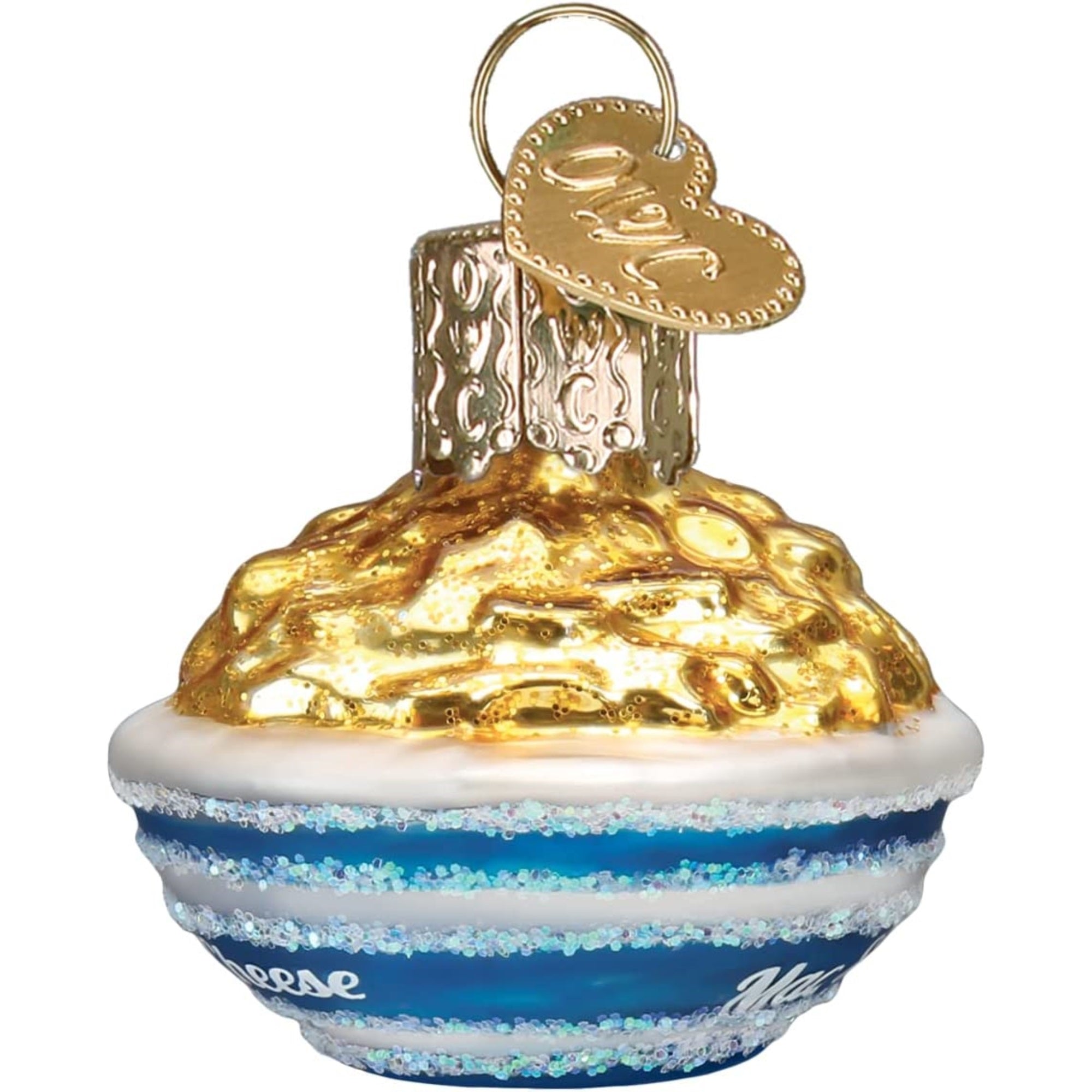 Old World Christmas Mini Blown Glass Mac & Cheese Ornament, 1.5"