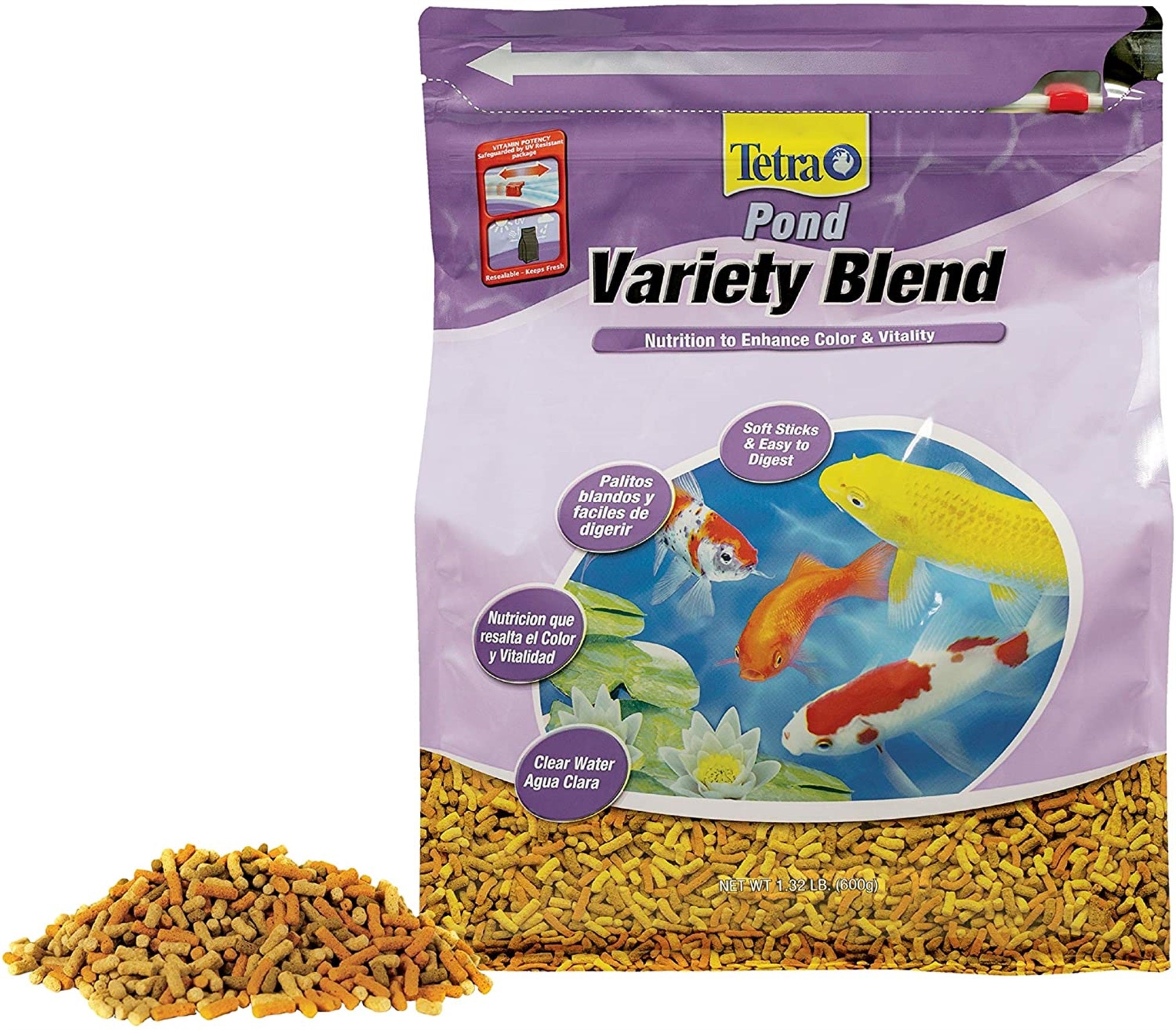 TetraPond Variety Blend Fish Food to Enhance Color and Vitality