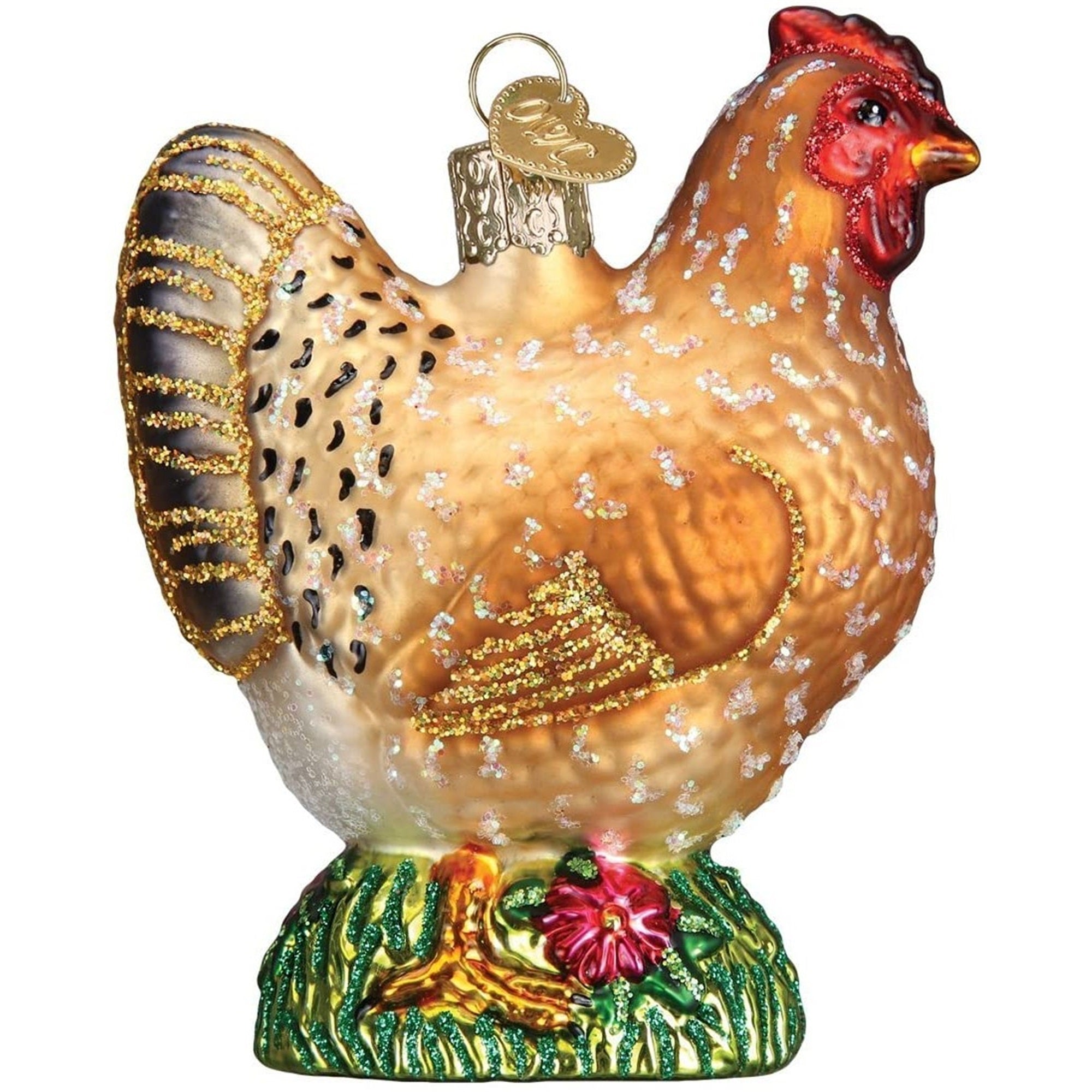 Old World Christmas Blown Glass Christmas Ornament, Spring Chicken