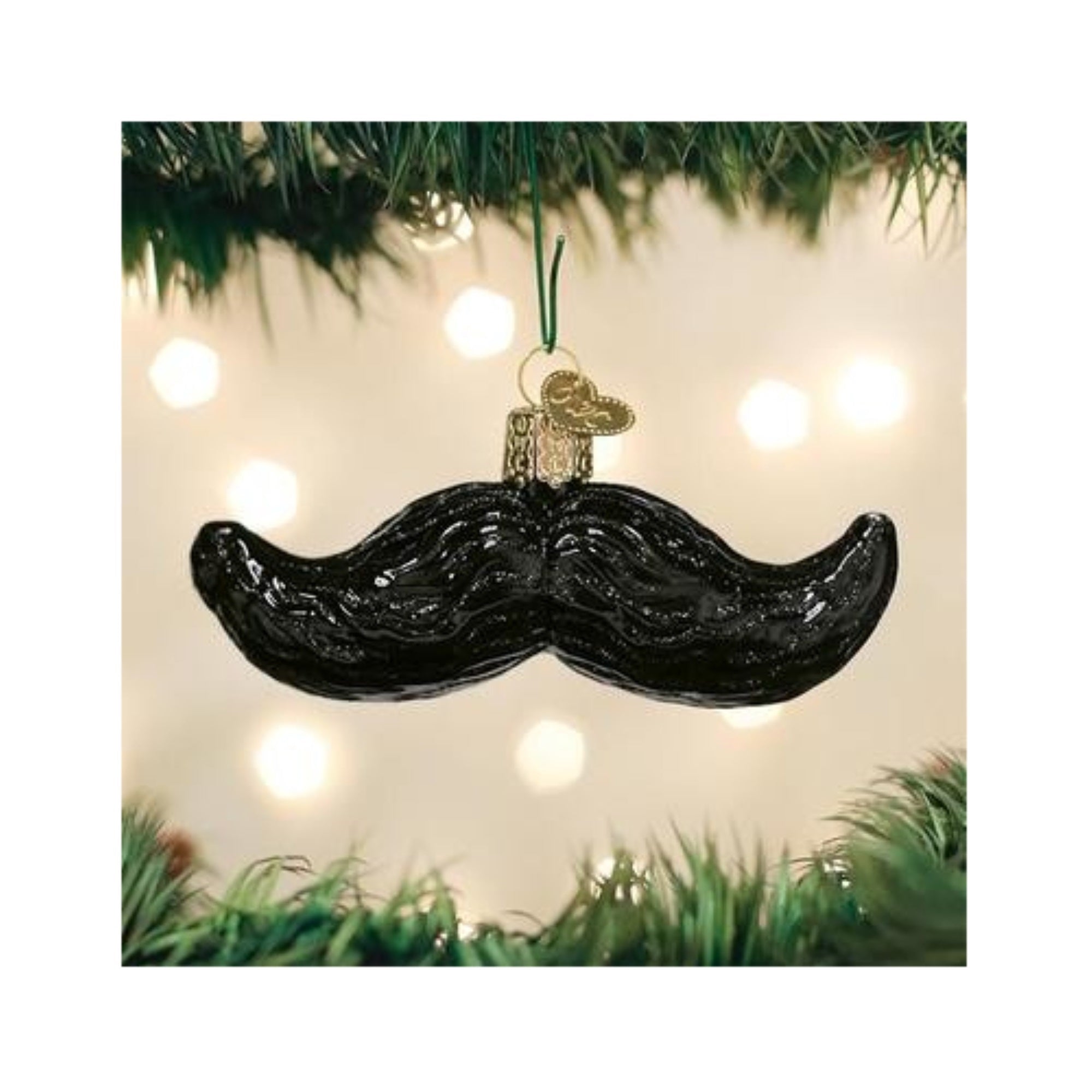 Old World Christmas Blown Glass Christmas Ornament, Mustache