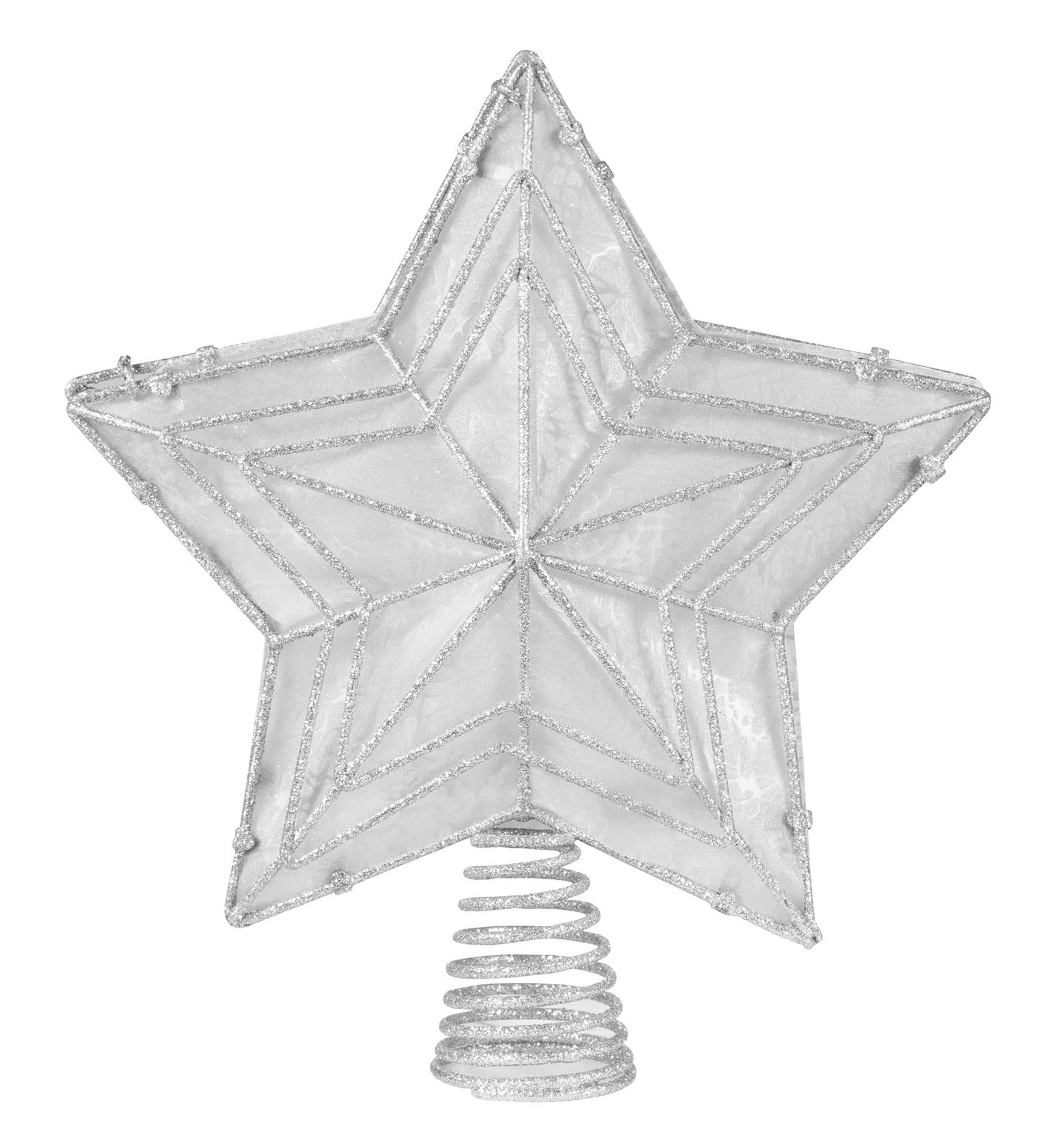 Kurt Adler UL 10-Light LED Color-Changing Star Treetop, 12"