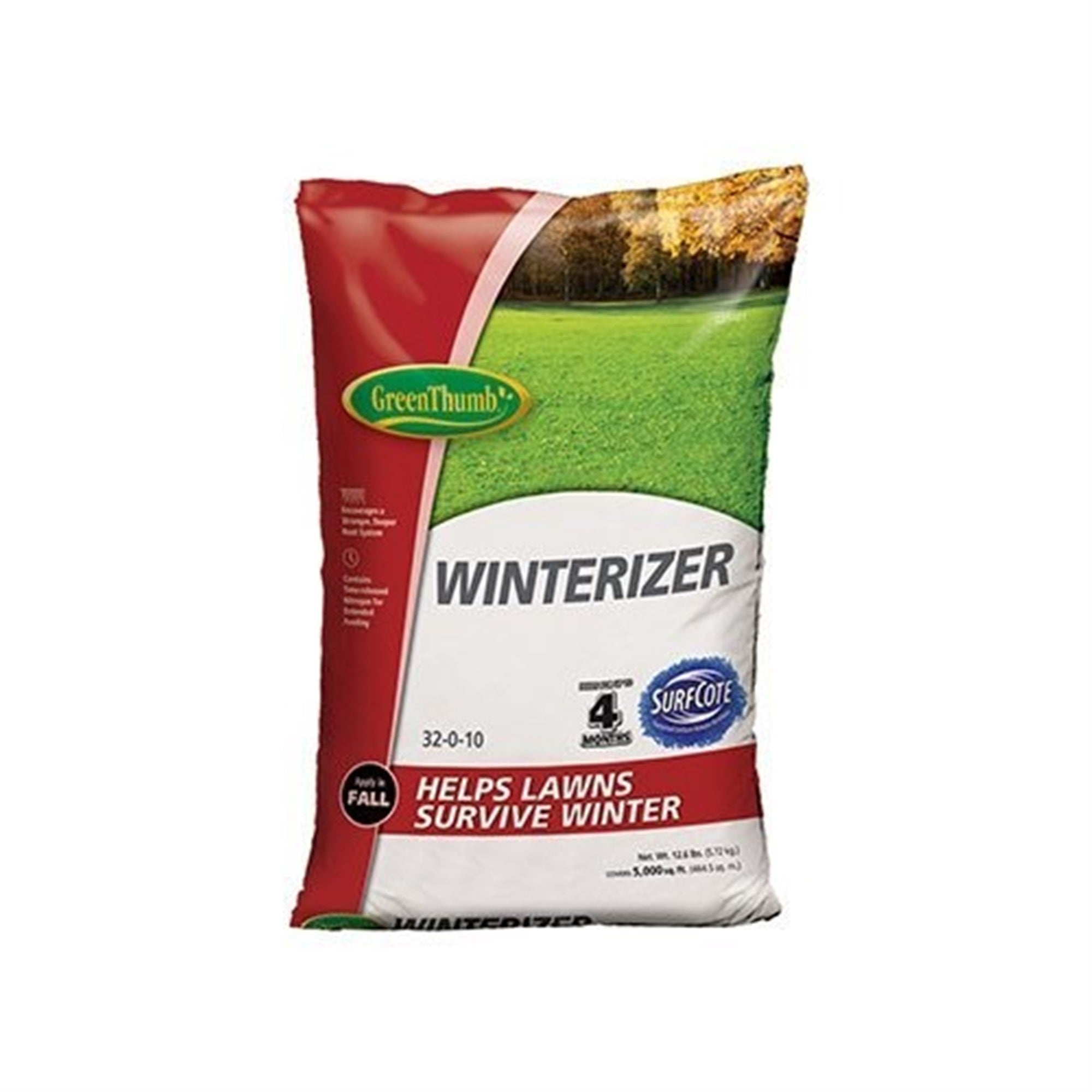 Green Thumb Winterizer Lawn Fertilizer, 32-0-10, 5M