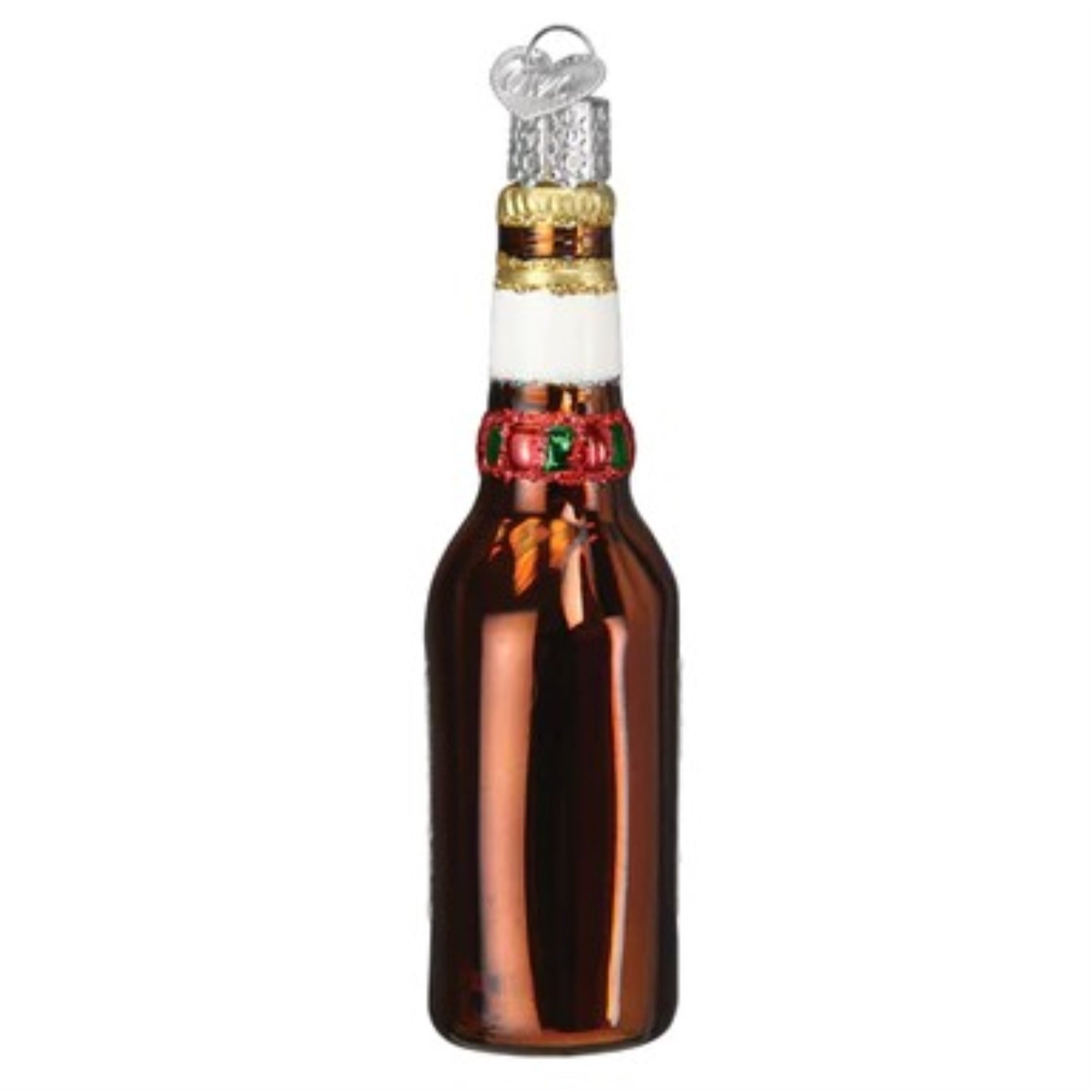 Old World Christmas Blown Glass Christmas Ornaments, Holiday Miller Lite Bottle