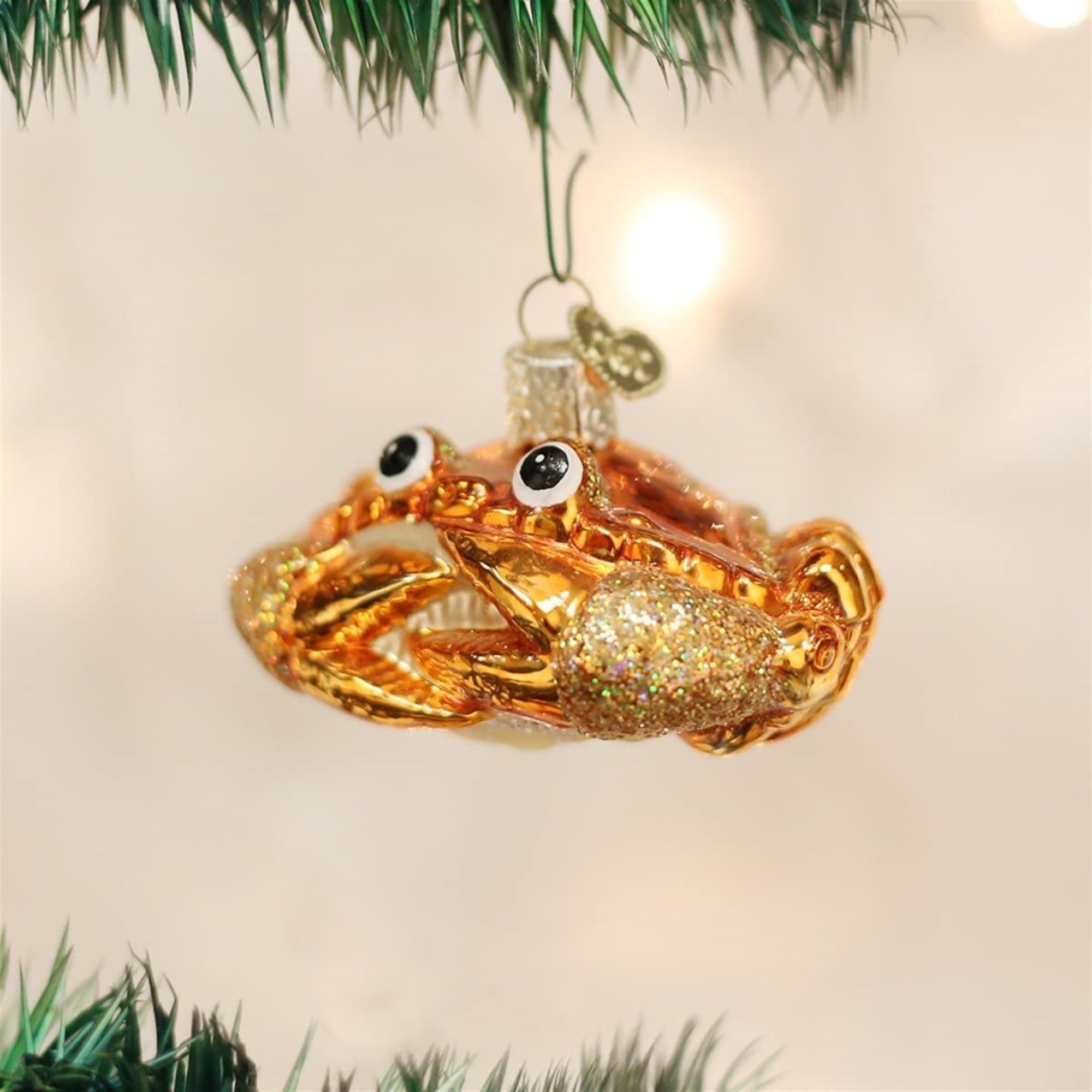Old World Christmas Blown Glass Christmas Ornament, Crab Louie