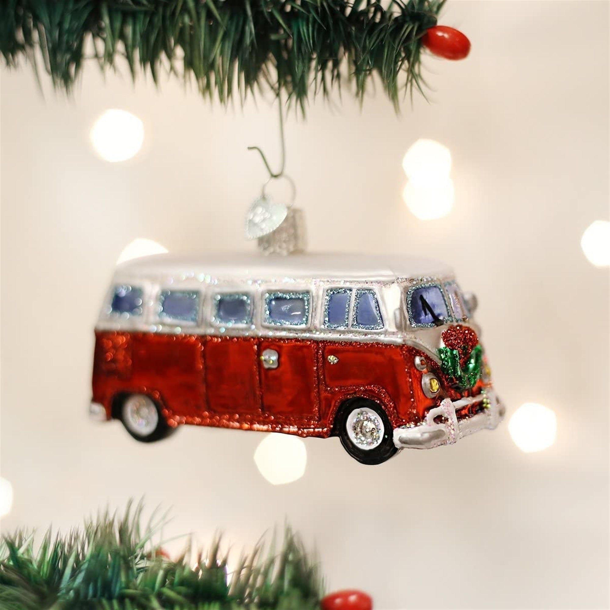 Old World Christmas Camper Van Glass Blown Ornament