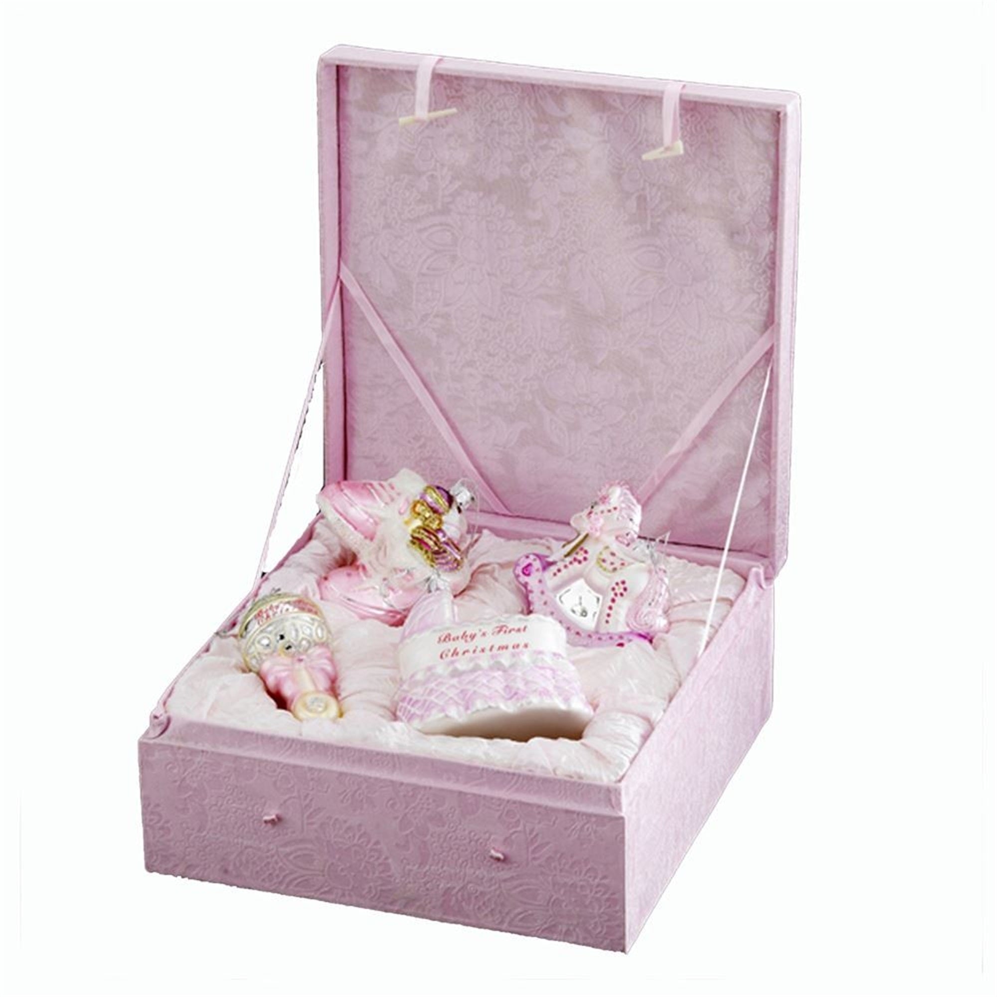 Kurt Adler Noble Gems Glass Baby Ornament Set, 4 Pieces