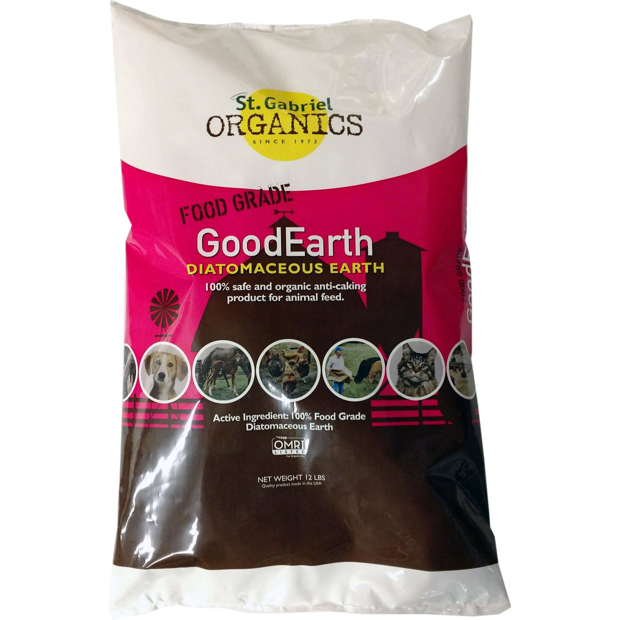 St. Gabriel Organics Food Grade GoodEarth Diatomaceous Earth Anti-caking Agent, 12 lbs