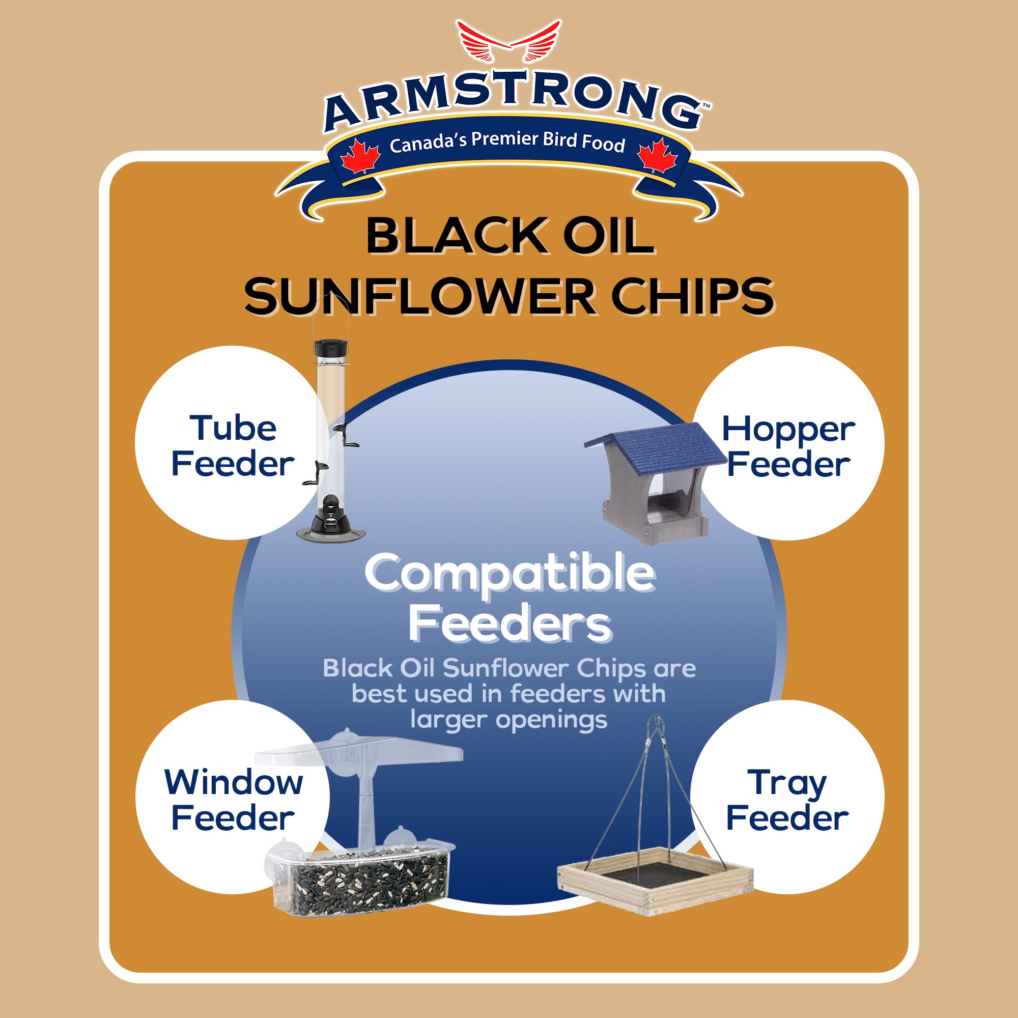 Armstrong Wild Bird Food Black Oil Sunflower Chips