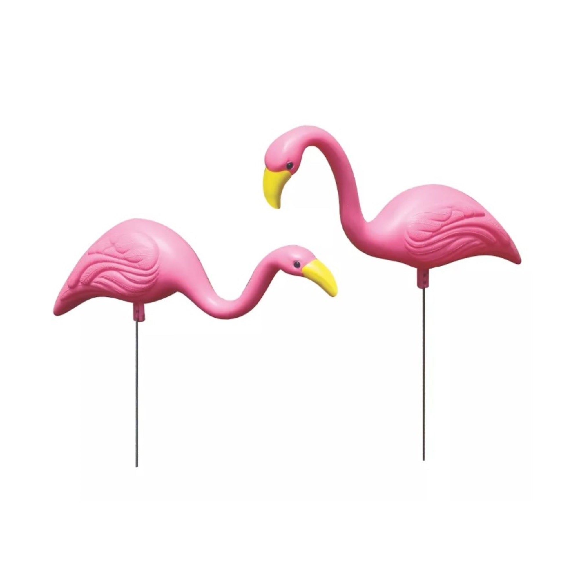 Bloem Mini Mingo Plastic Flamingo Garden Statues, 2-Pack