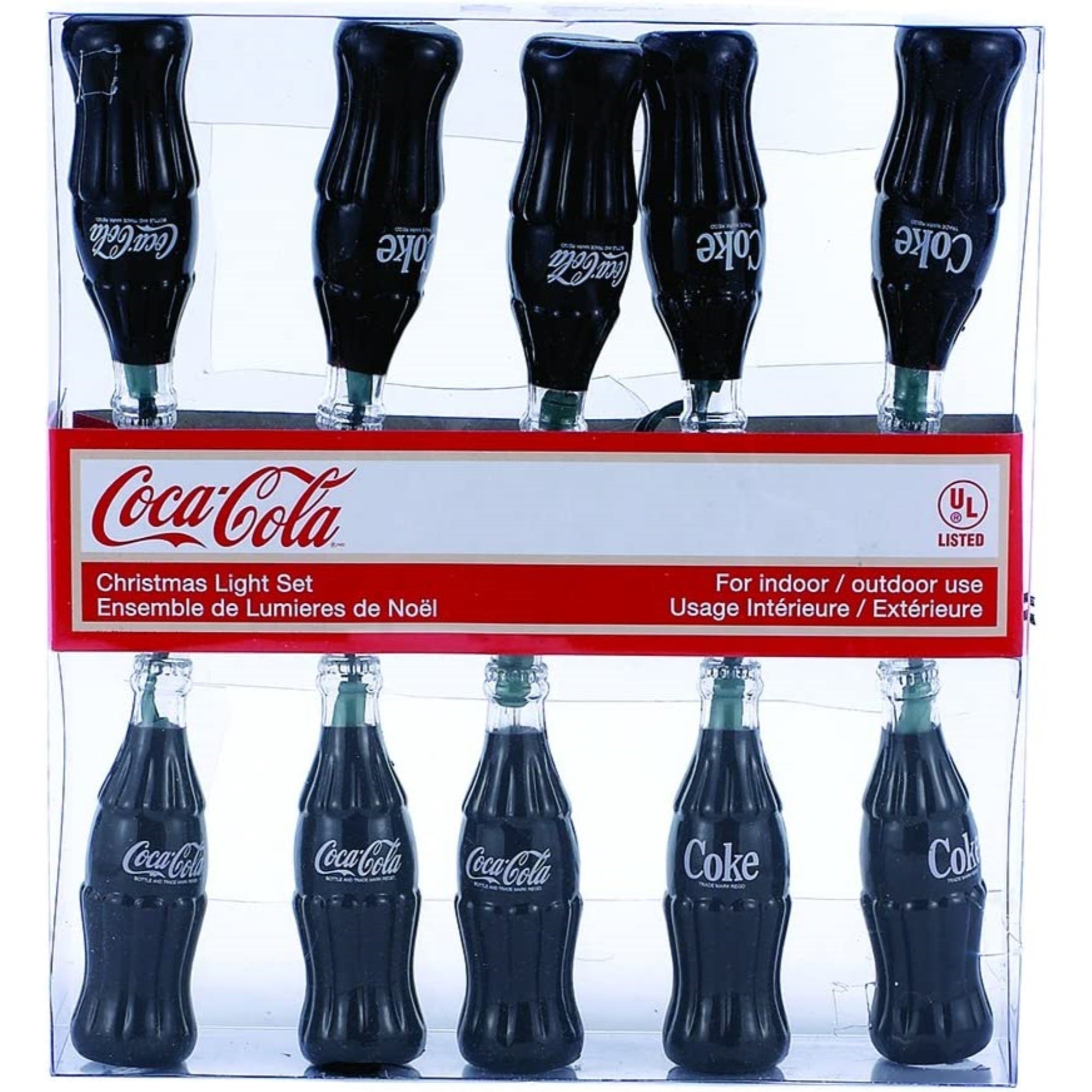 Kurt Adler Indoor/Outdoor String 10-Light Set, Coca-Cola Bottle Light Set, 11.5