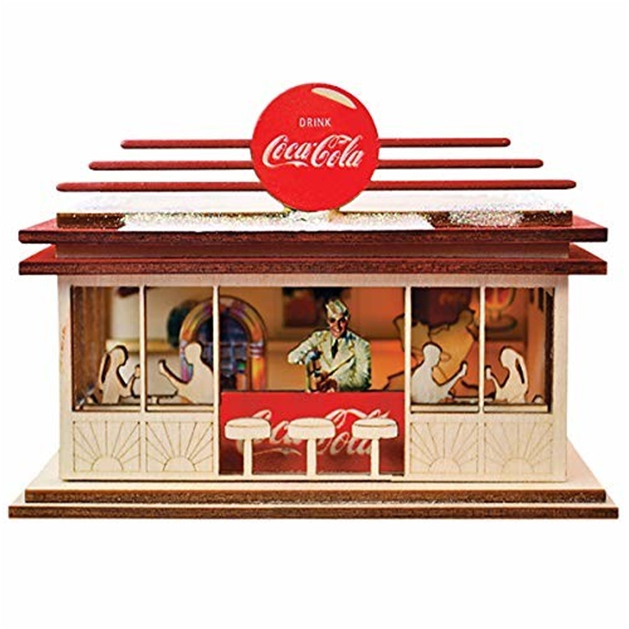 Old World Christmas Cottage - Soda Shop Ornament (384001)