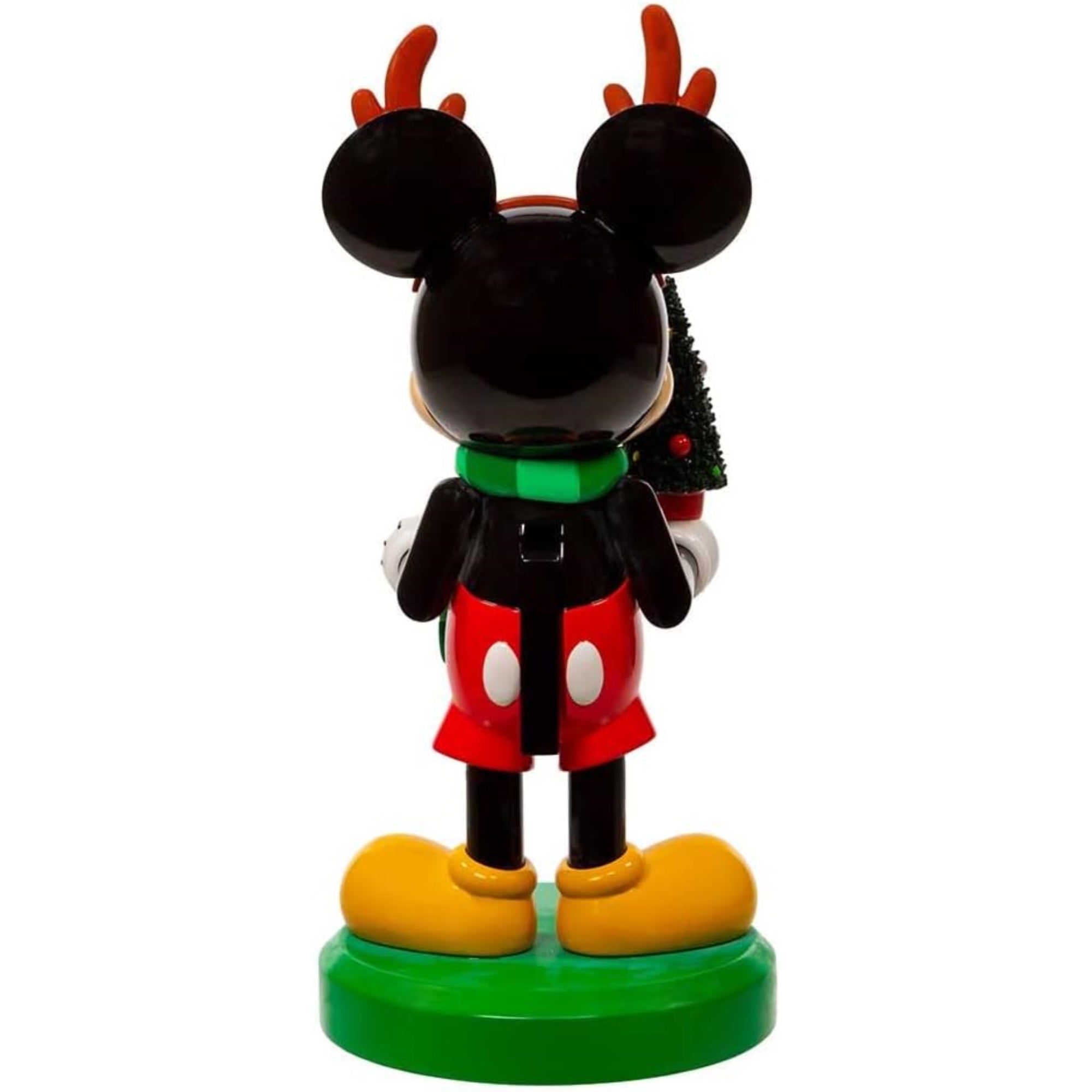 Kurt Adler Disney Mickey Mouse with Antlers and Tree Nutcracker, 6"