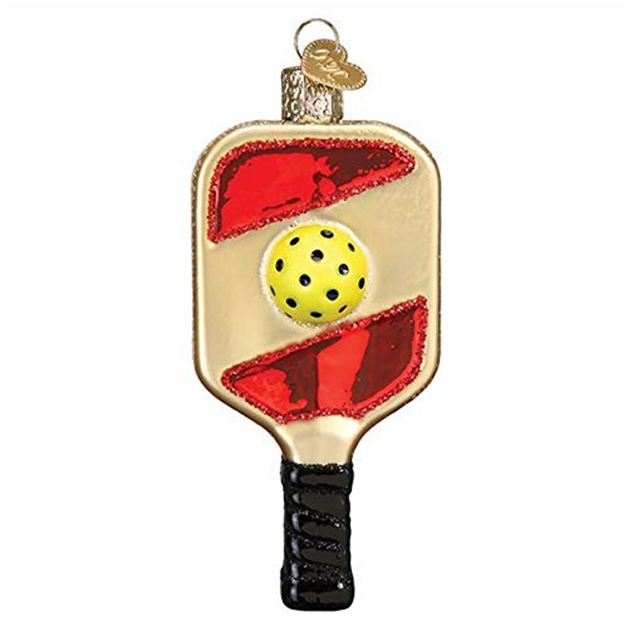 Old World Christmas Blown Glass Christmas Ornament, Pickleball Paddle