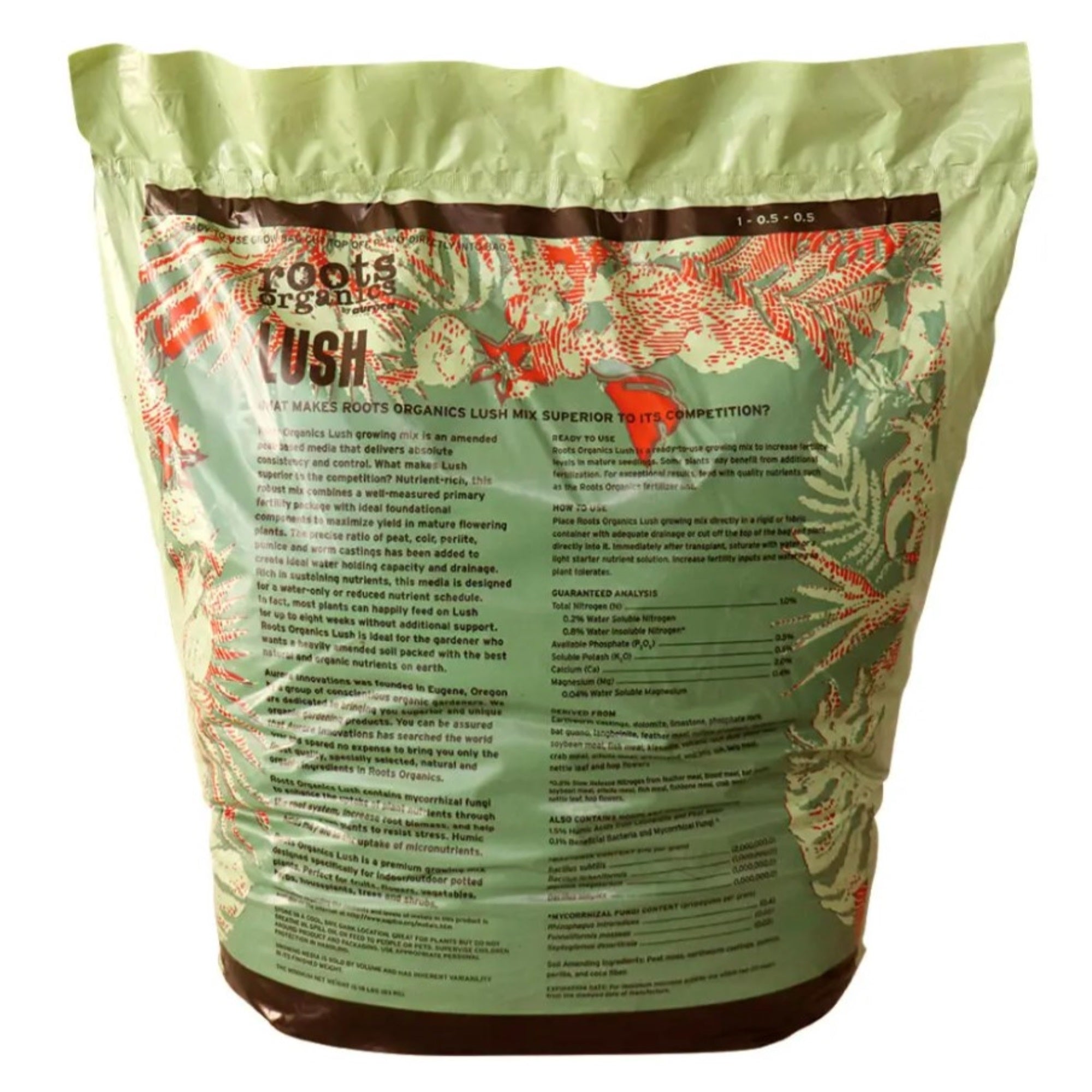 Roots Organics Lush Potting Garden Soil, 1.5 Cubic Foot Bag