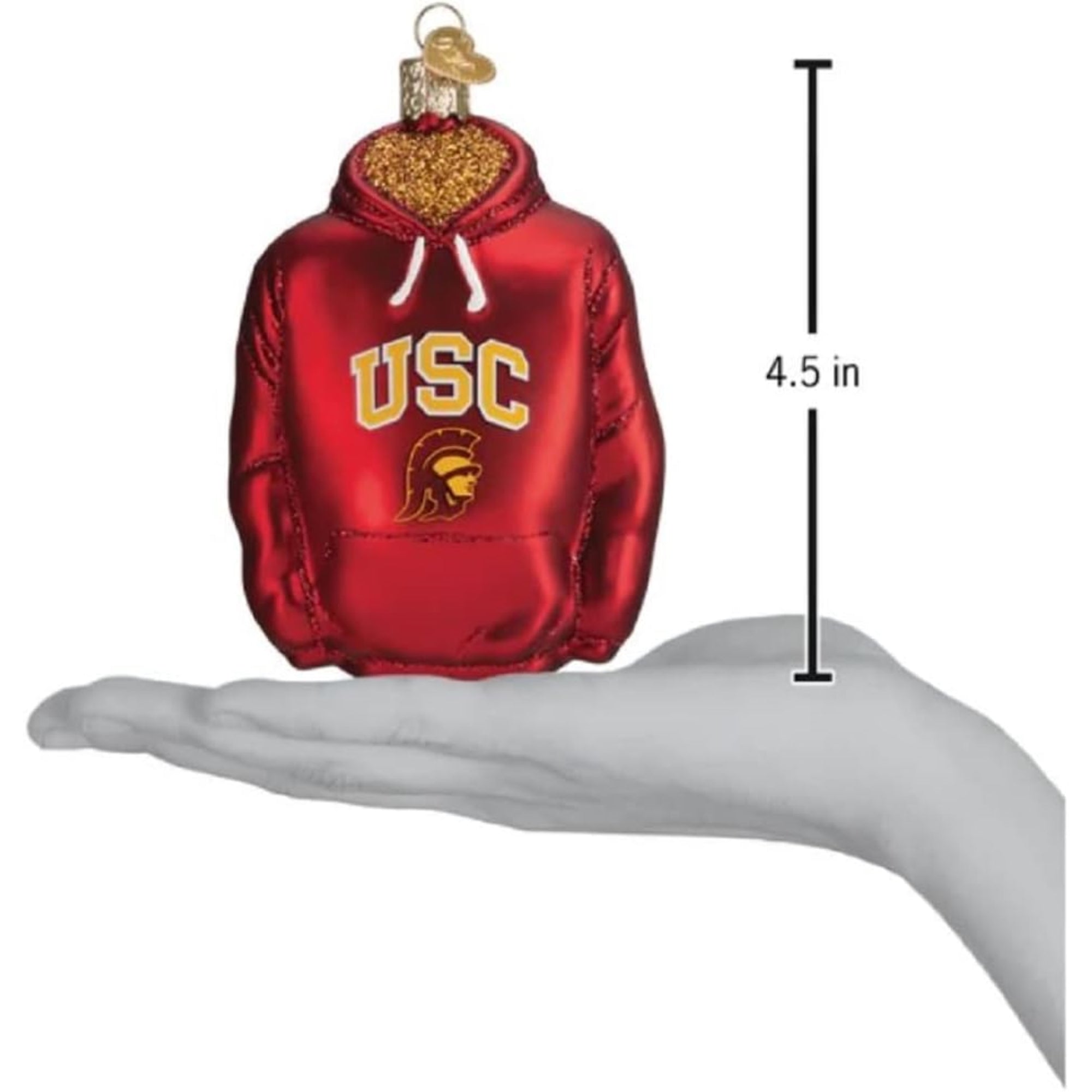 Old World Christmas USC Hoodie Glass Blown Ornament for Christmas Tree