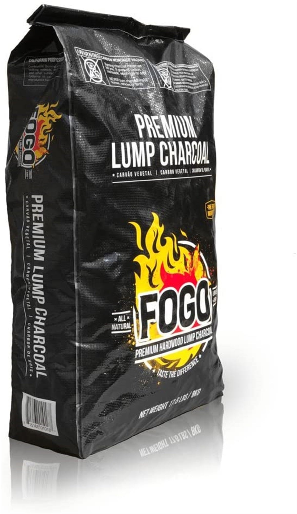 Fogo Premium Hardwood Lump Charcoal Black Bag, 17.6 Pounds