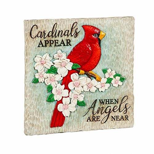 Evergreen Cardinals Appear Garden Stone - 11 x 1 x 11 Inches