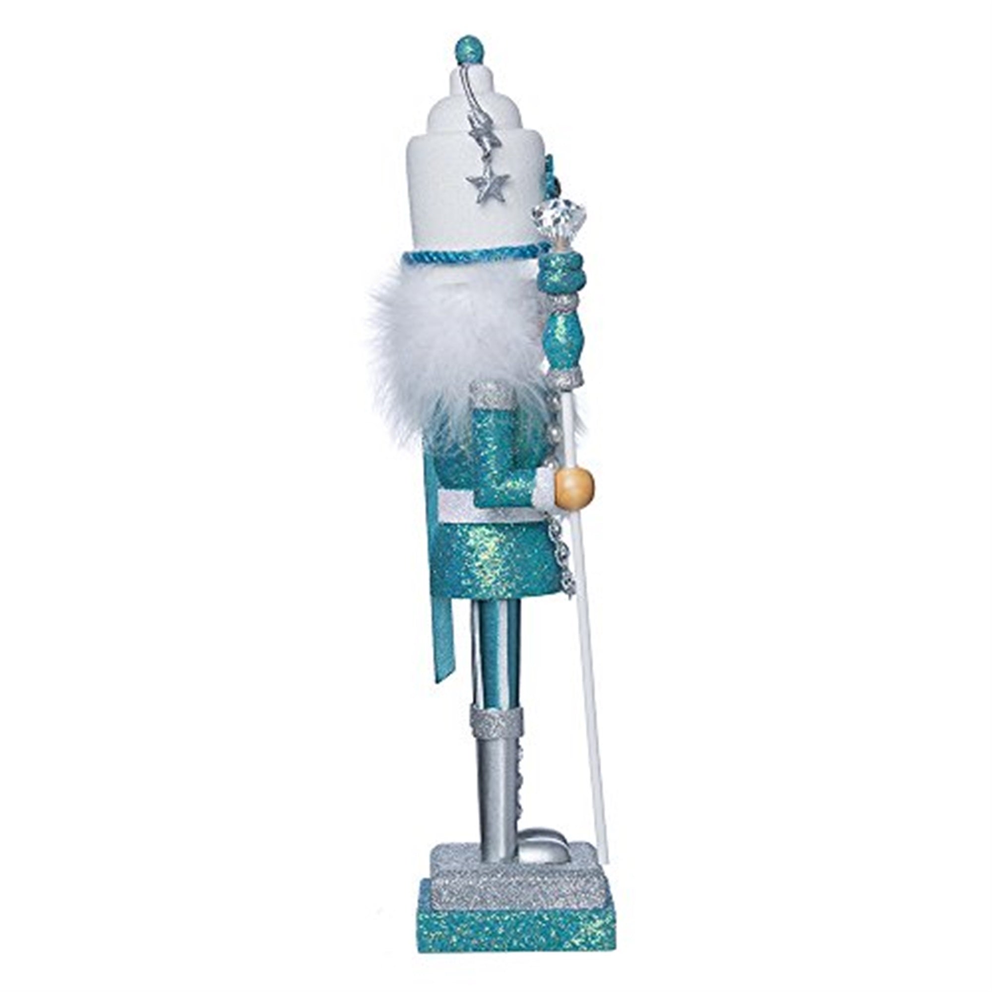 Kurt Adler Turquiose/White Hollywood Nutcracker, 17"