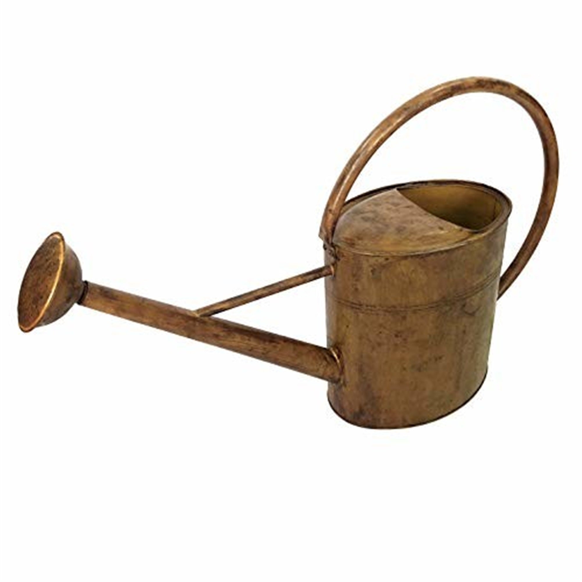 Gardener Select Farmhouse Oval Metal Watering Can, Rusty 7L (1.85 gallons)