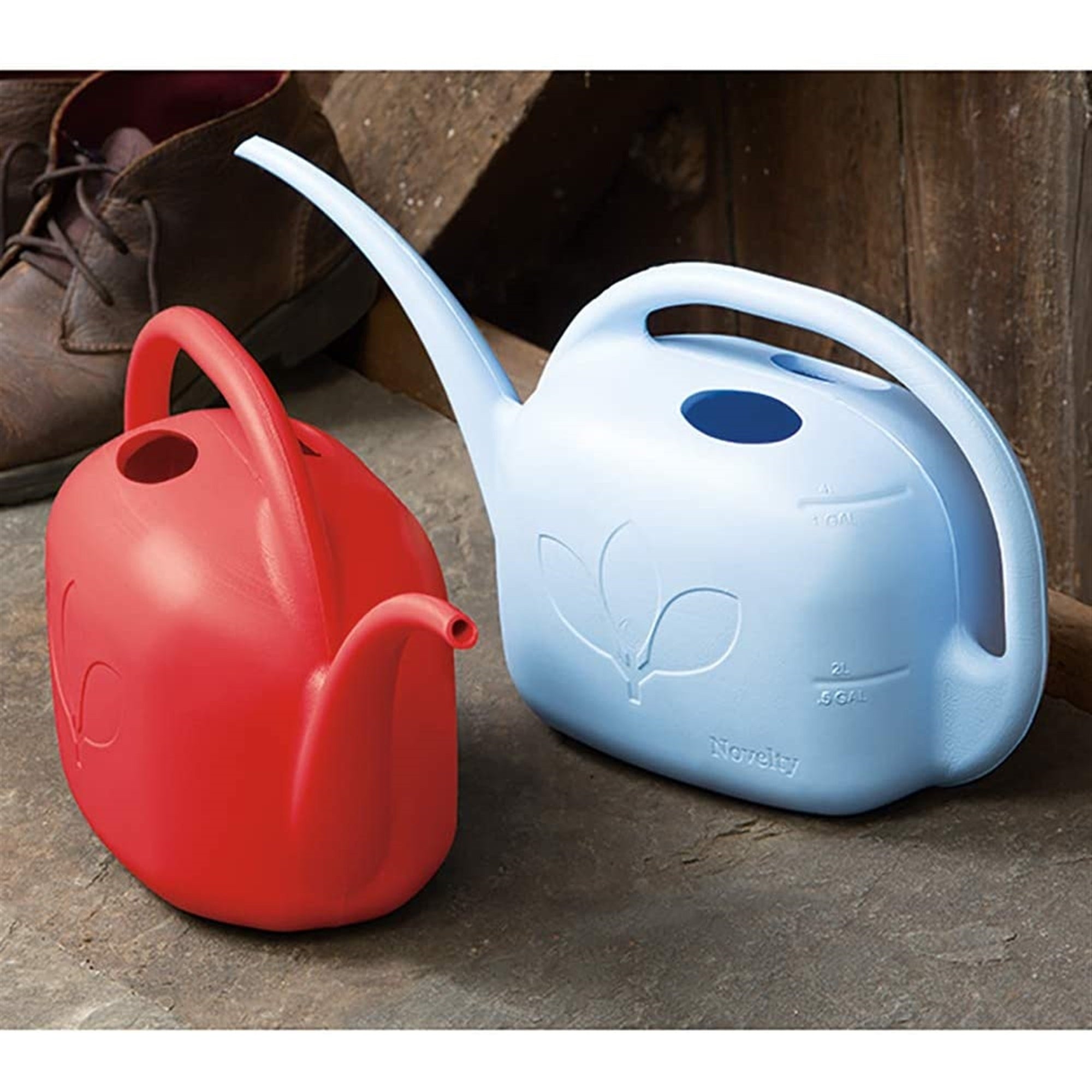 Novelty Indoor Long Spout Watering Can, 1 Gallon, Red