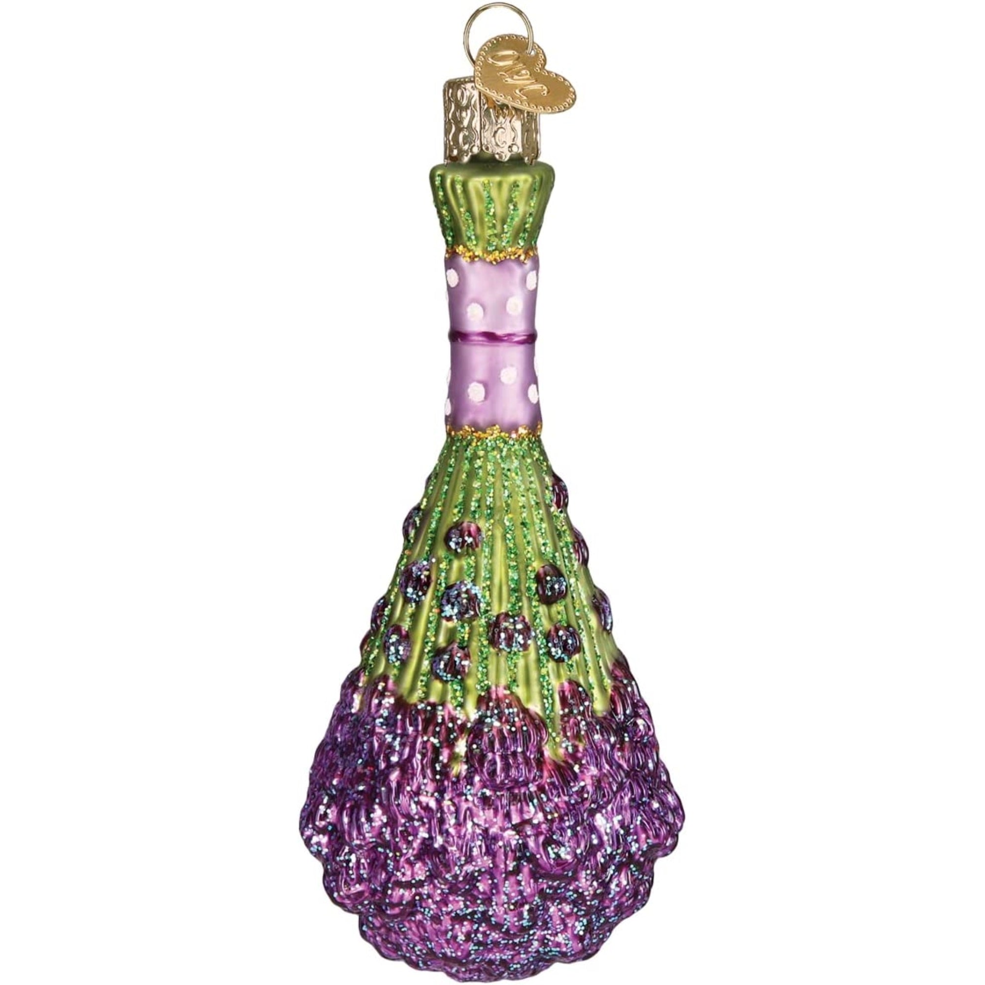 Old World Christmas Glass Blown Bunch of Lavender Ornament Purple, 4.5"