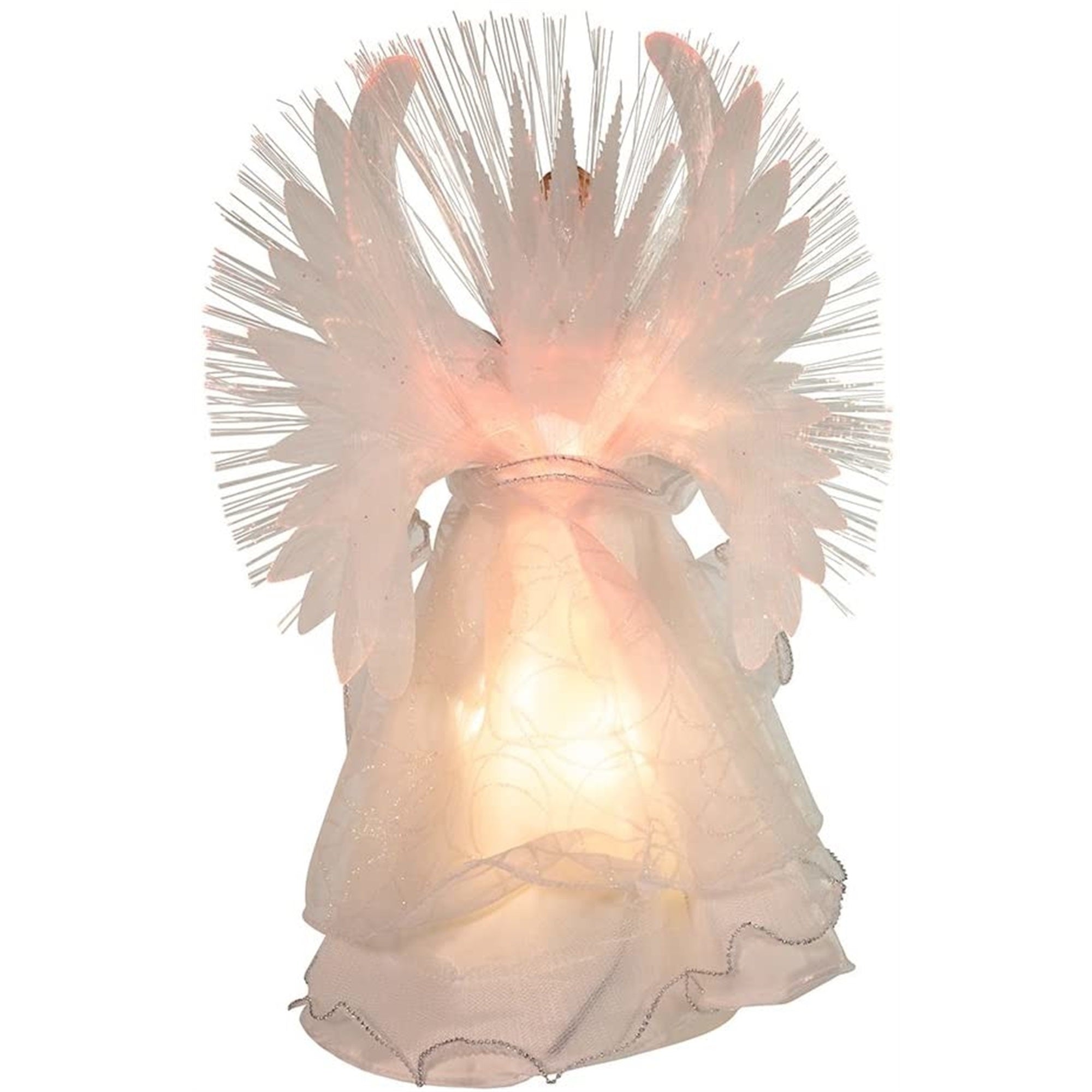 Kurt Adler Fiber-Optic Multi-Colored Angel Lighted Treetop, 14"