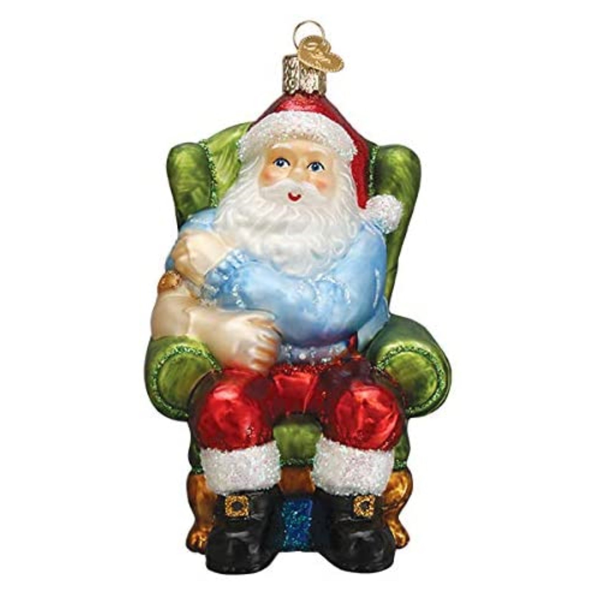 Old World Christmas Ornaments Santa Vaccinated Glass Blown Ornaments for Christmas Tree