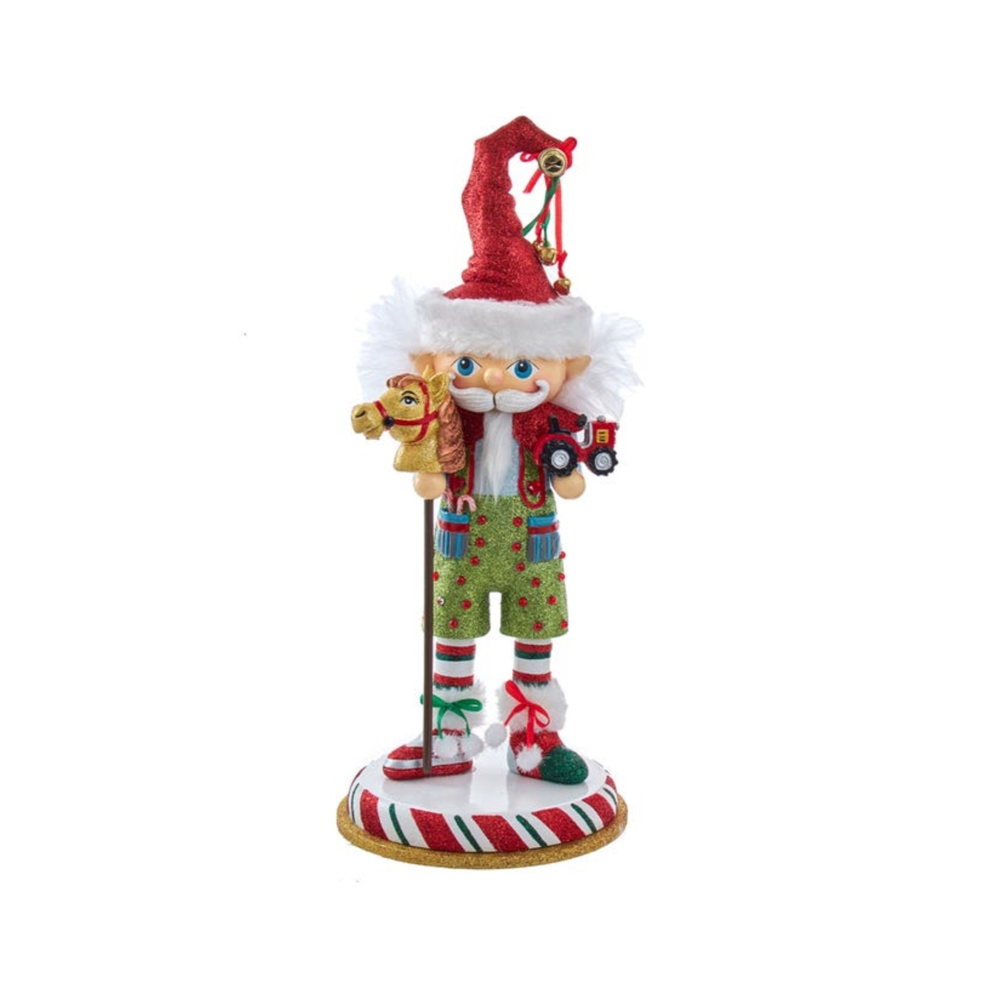 Kurt Adler Hollywood Elf with Hobby Horse Nutcracker, 15"