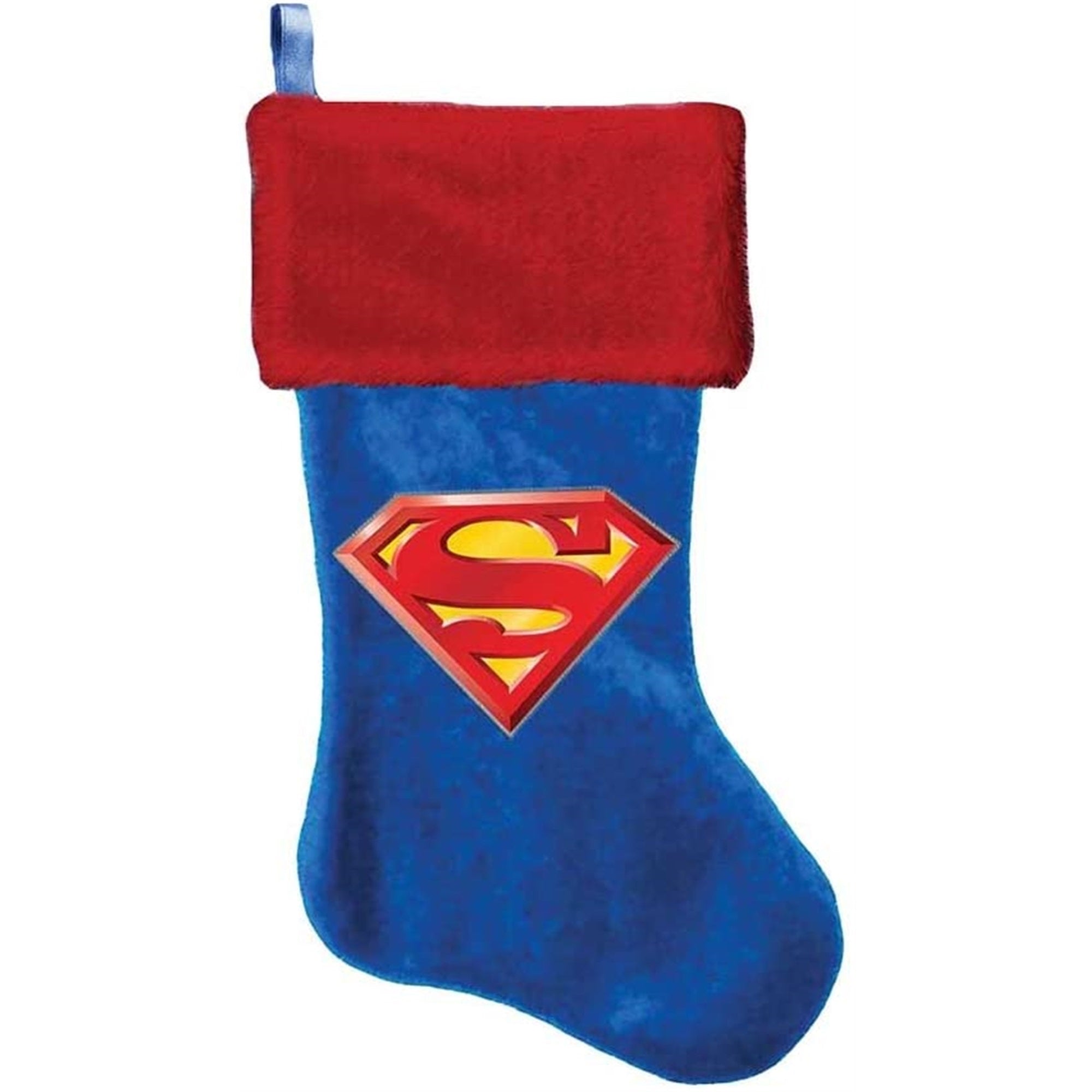 Kurt Adler Superman Logo Applique Stocking, 19"